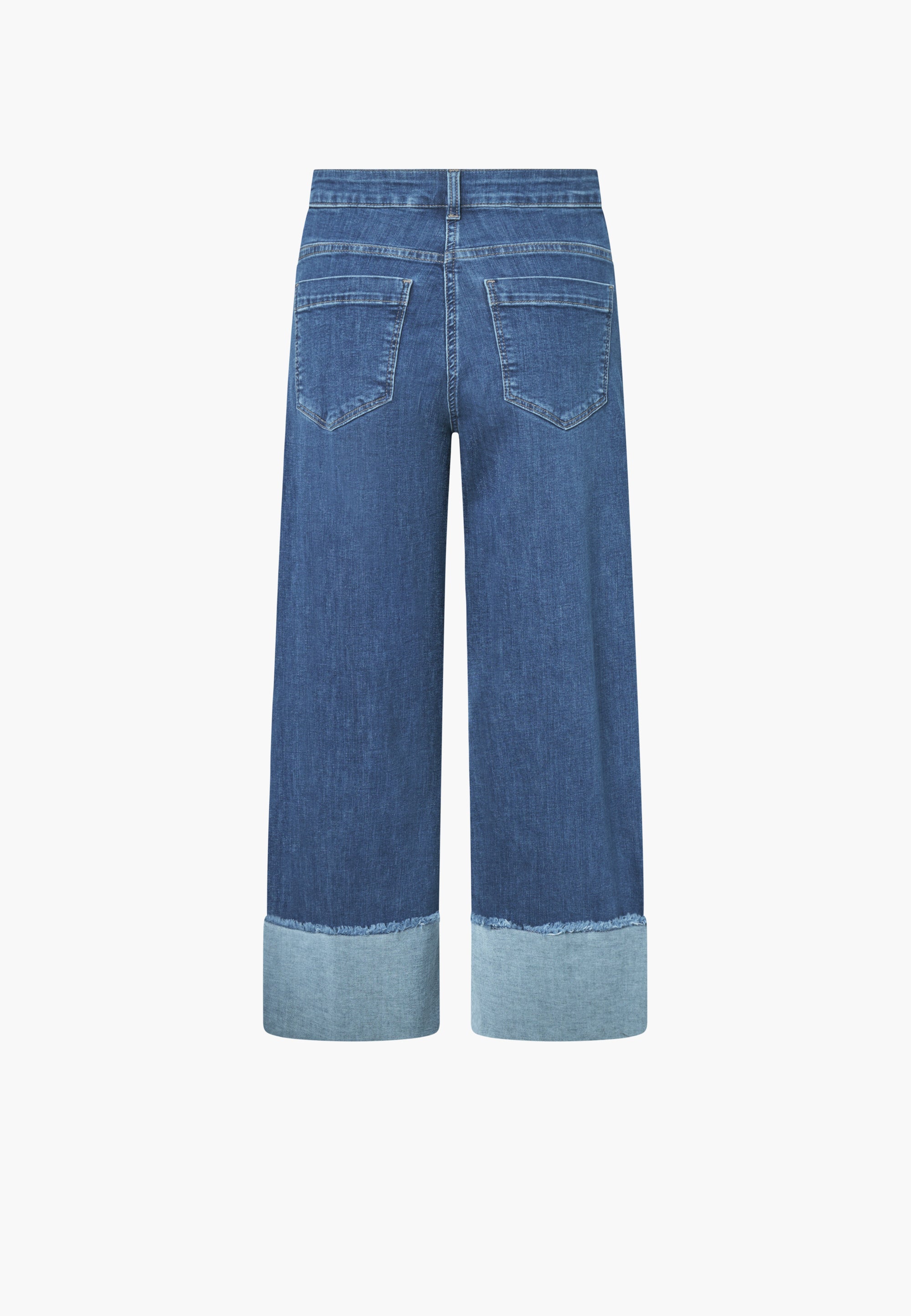 LAURIE Carol Turn-up Loose Crop Loose 49399 Washed Blue Denim