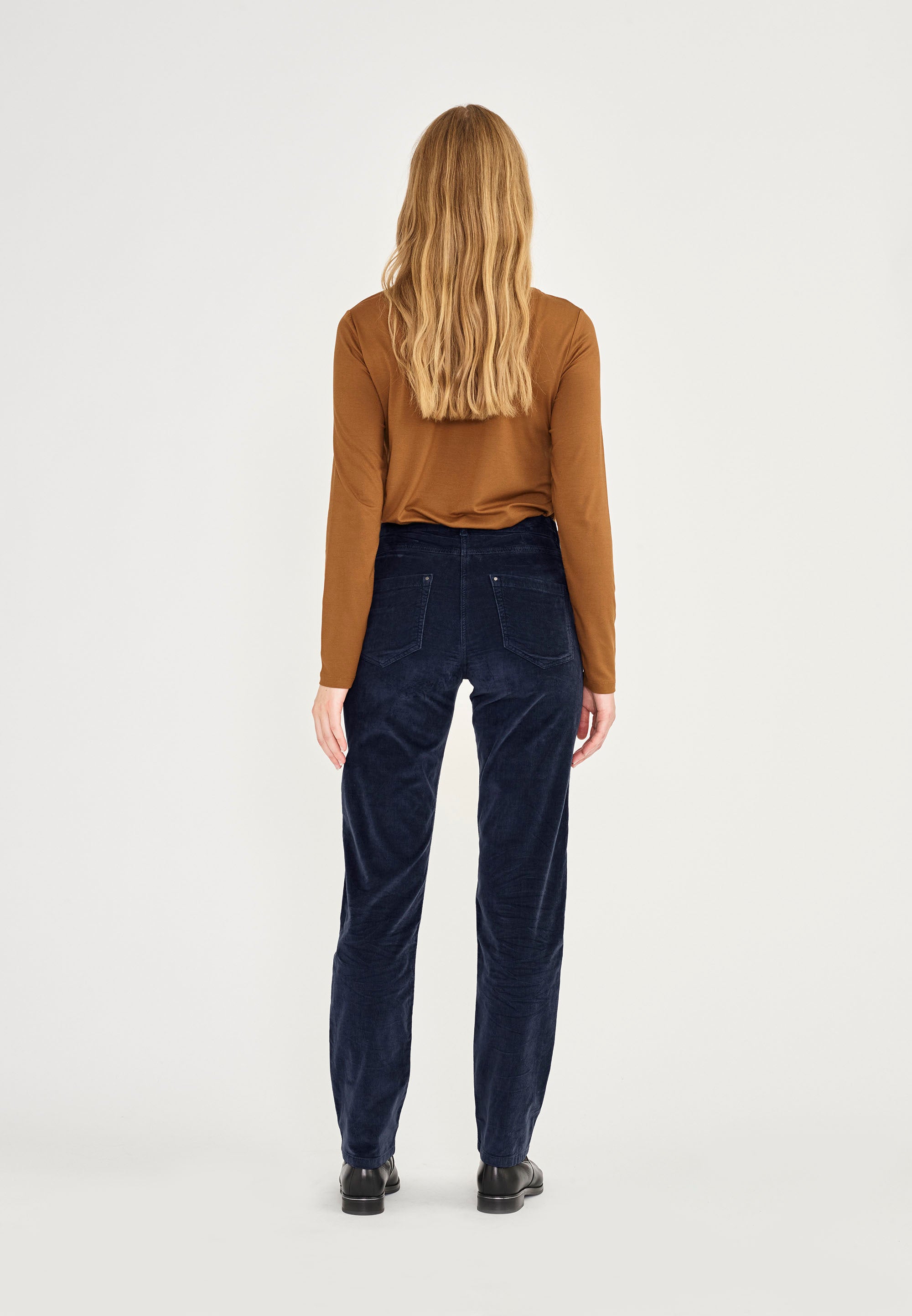LAURIE Charlotte Regular Corduroy - Medium Length Regular 49000 Navy