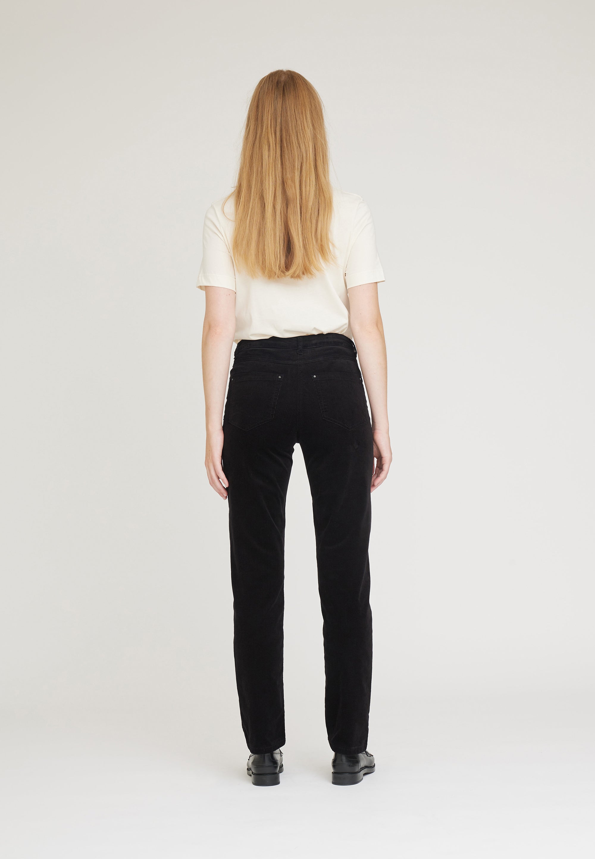 LAURIE Charlotte Regular Corduroy - Medium Length Regular 99000 Black