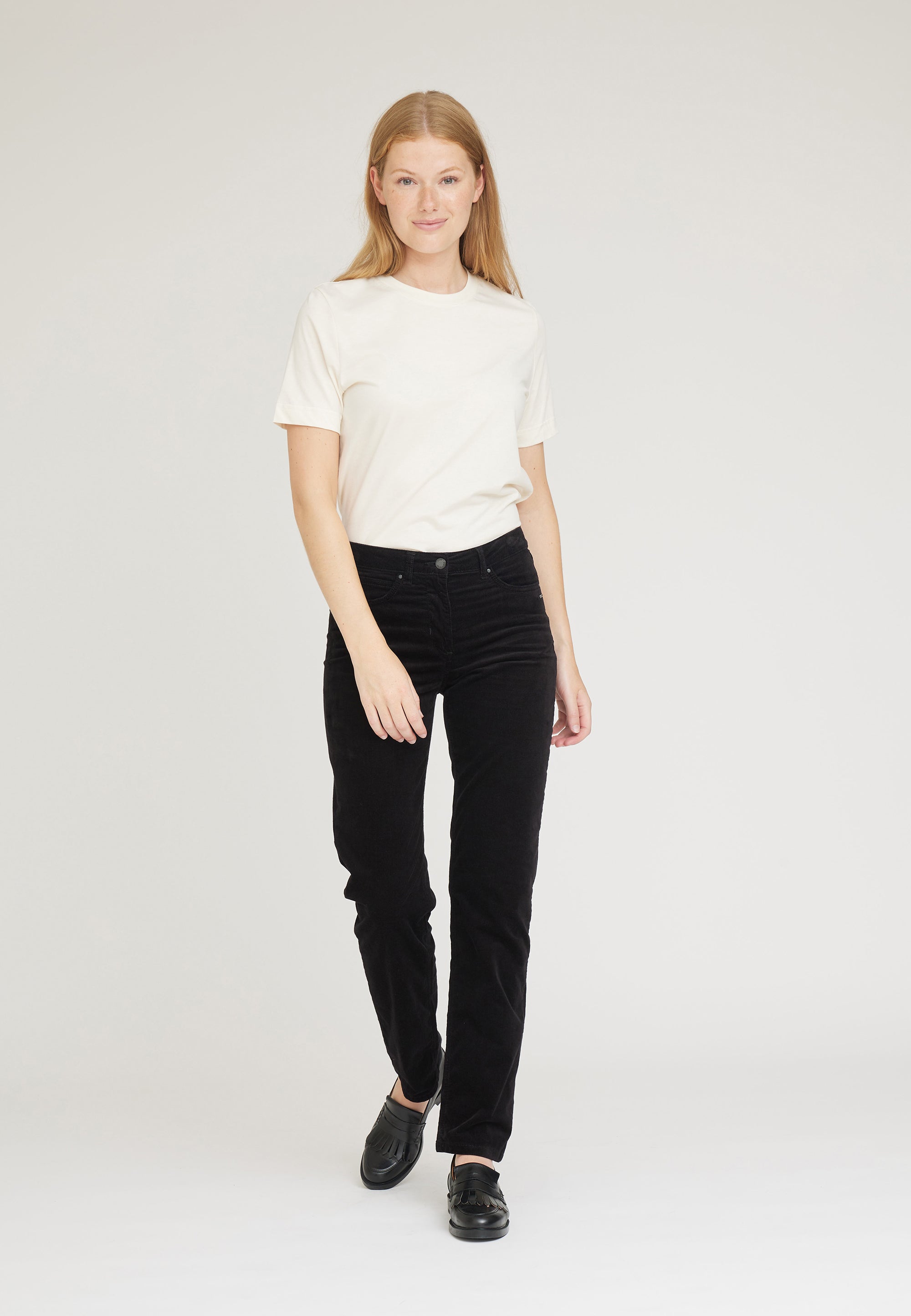 LAURIE Charlotte Regular Corduroy - Medium Length Regular 99000 Black