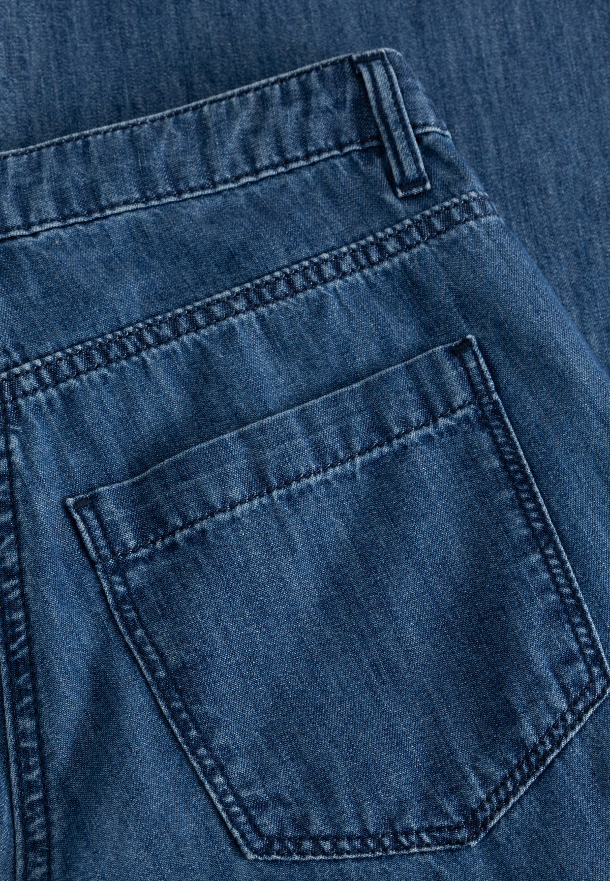 LAURIE Charm Elastic Loose - Medium Length Loose 49601 Blue denim