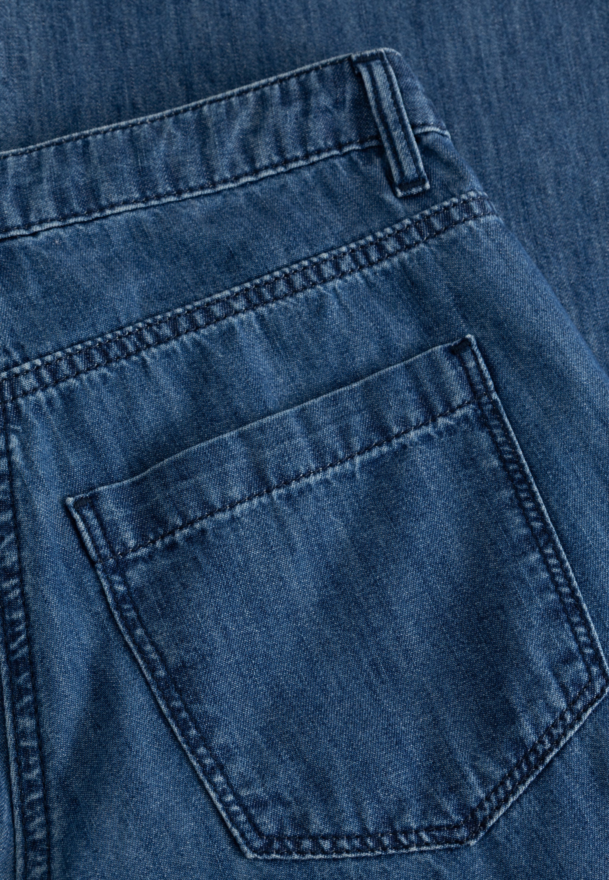 LAURIE Charm Elastic Loose - Medium Length Loose 49601 Blue denim