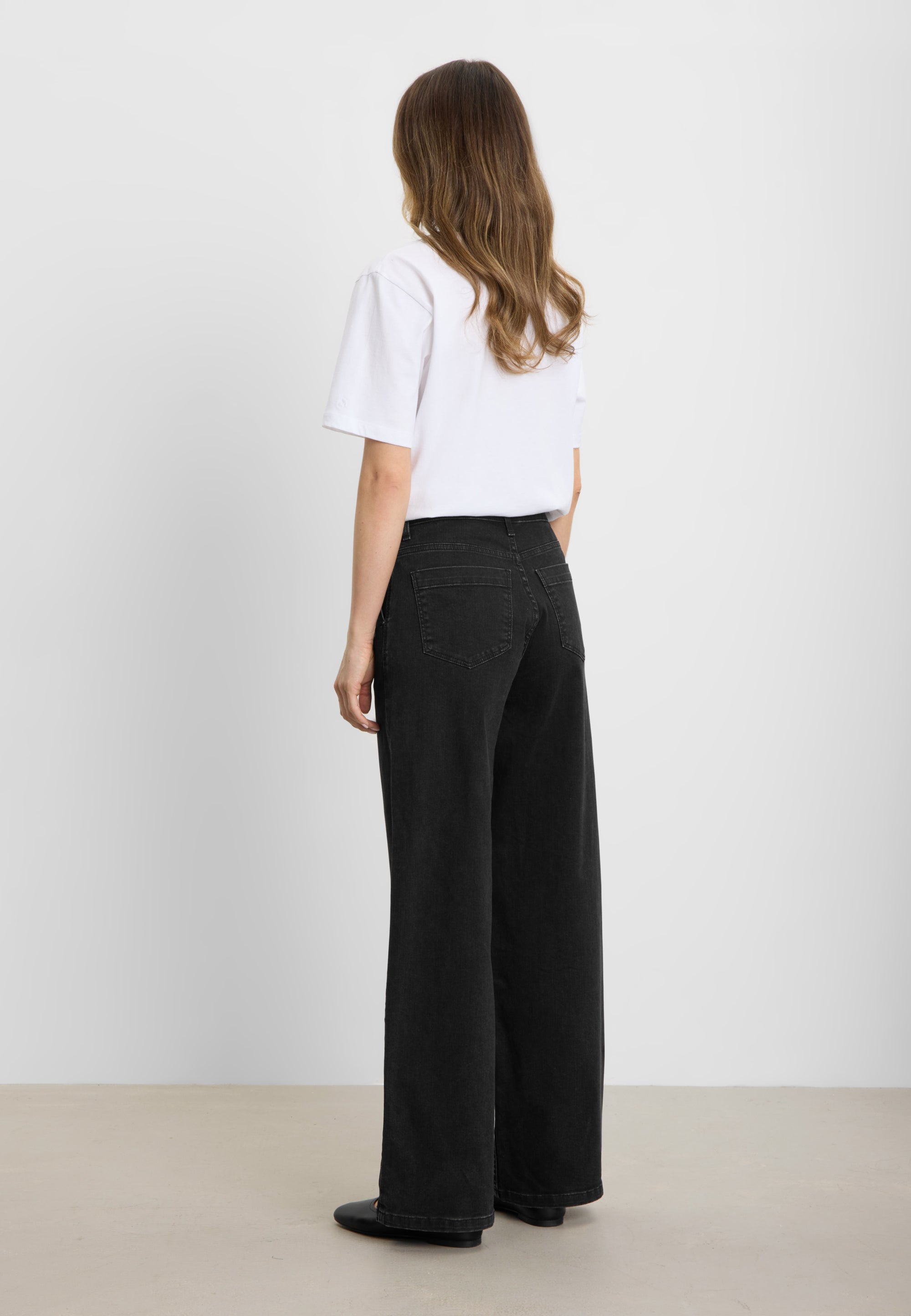 LAURIE Charm Loose - Medium Length Loose 99399 Washed Black Denim