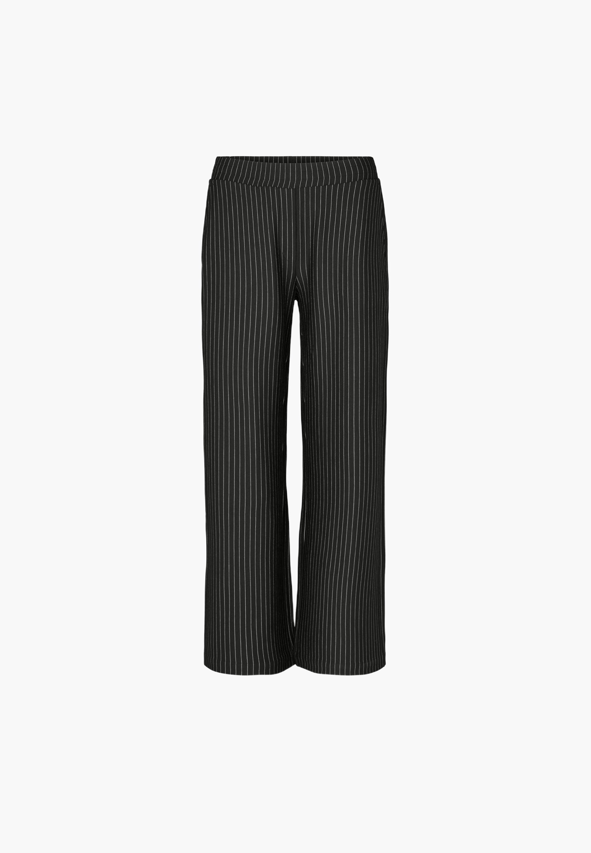 LAURIE Daisy Pure Straight - Medium Length Trousers STRAIGHT 99027 Black Stripe Brushed