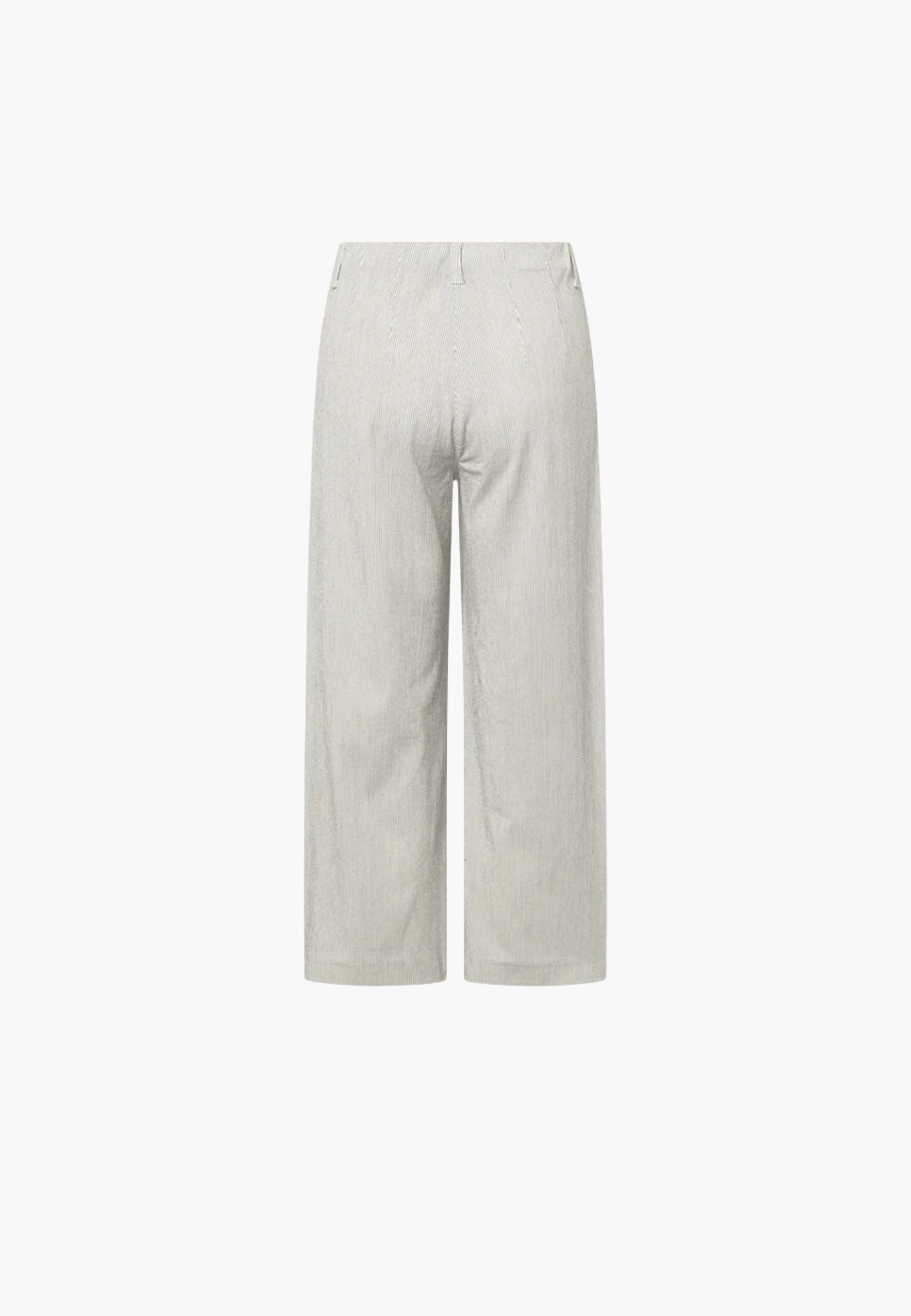 LAURIE Donna Loose Cropped Loose 10109 White pinstripe