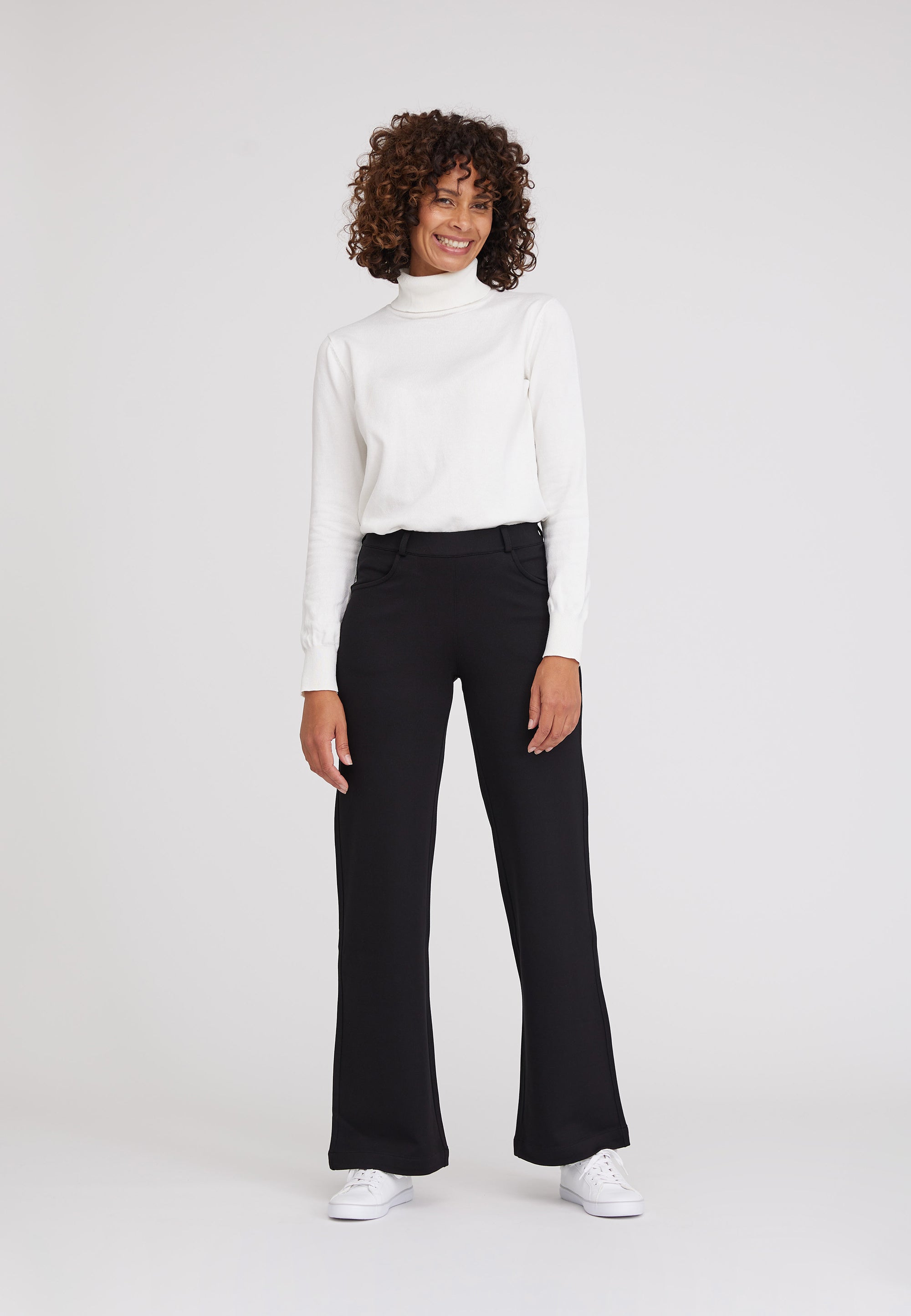 LAURIE Donna Loose Jersey - Medium Length Loose 99143 Black brushed