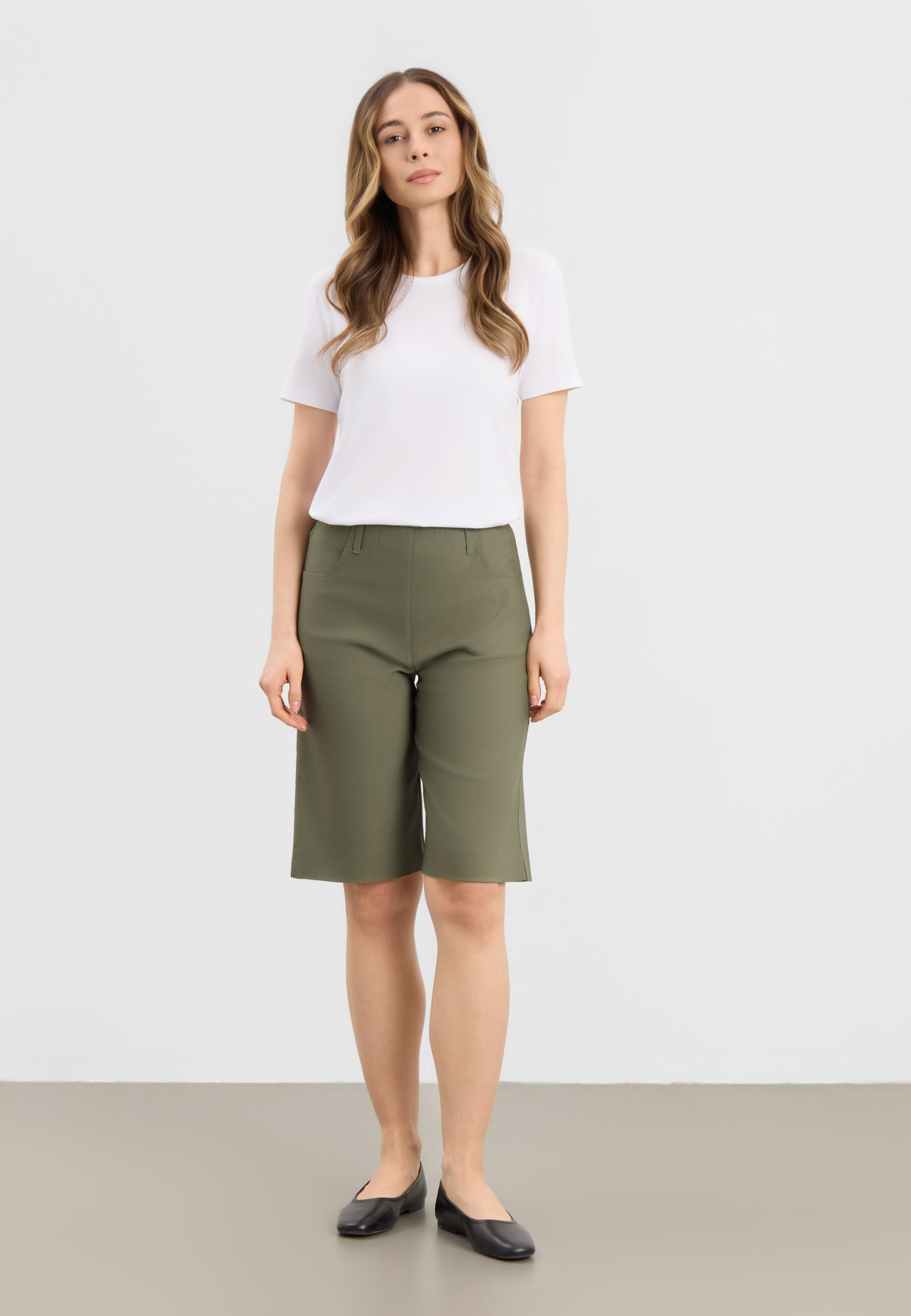 LAURIE Donna Loose Shorts Loose 55100 Khaki
