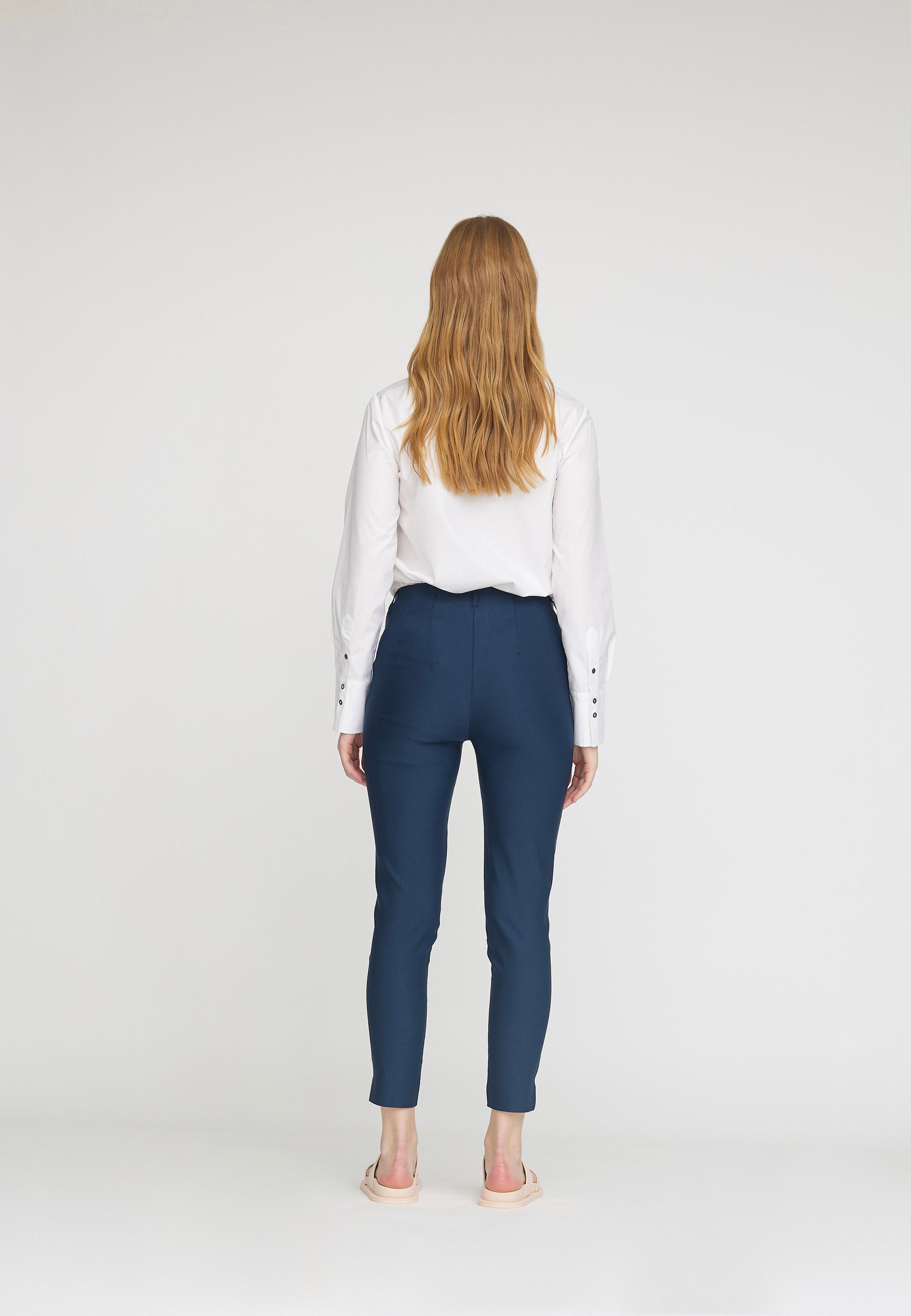 LAURIE Elizabeth Slim Crop Trousers SLIM 49000 Navy