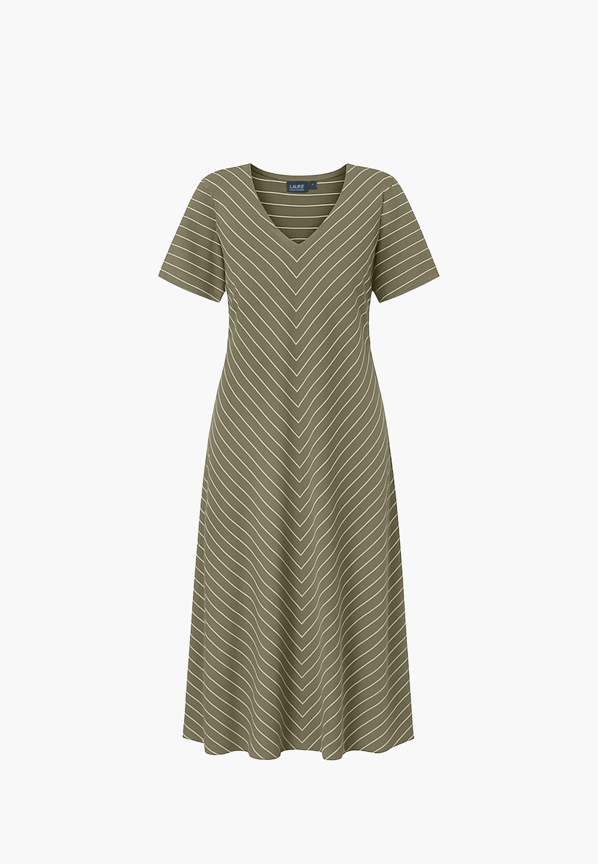 LAURIE Ingrid Dress SS Dresses 55222 Khaki stripe
