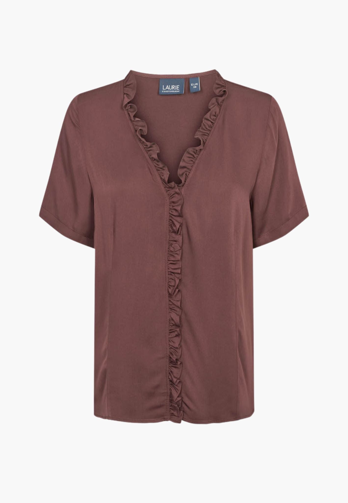 LAURIE Naja Blouse - SS Relaxed 68000 Dark Plum