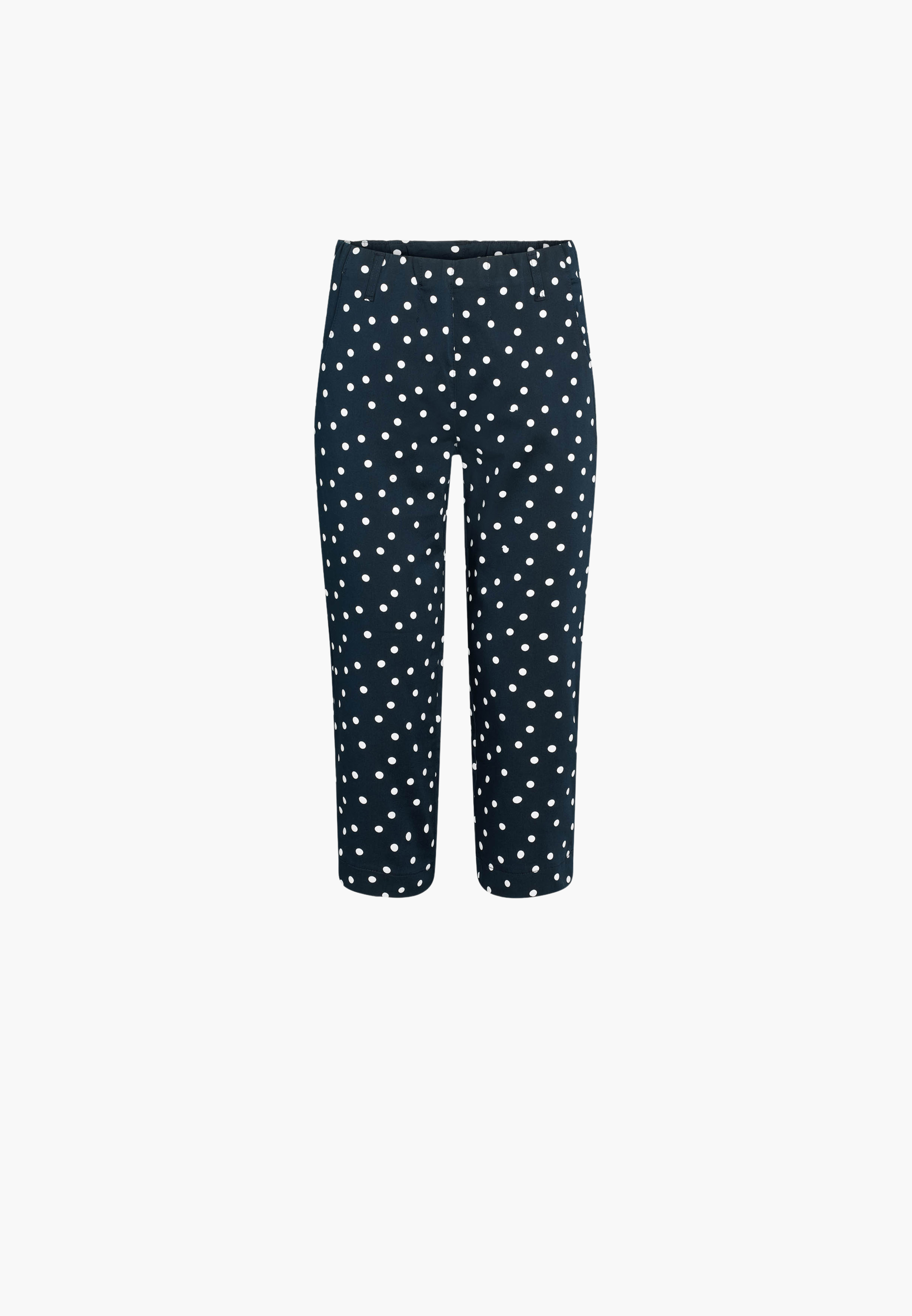 LAURIE Taylor Regular Capri - Medium Length Regular 49010 Navy white dot