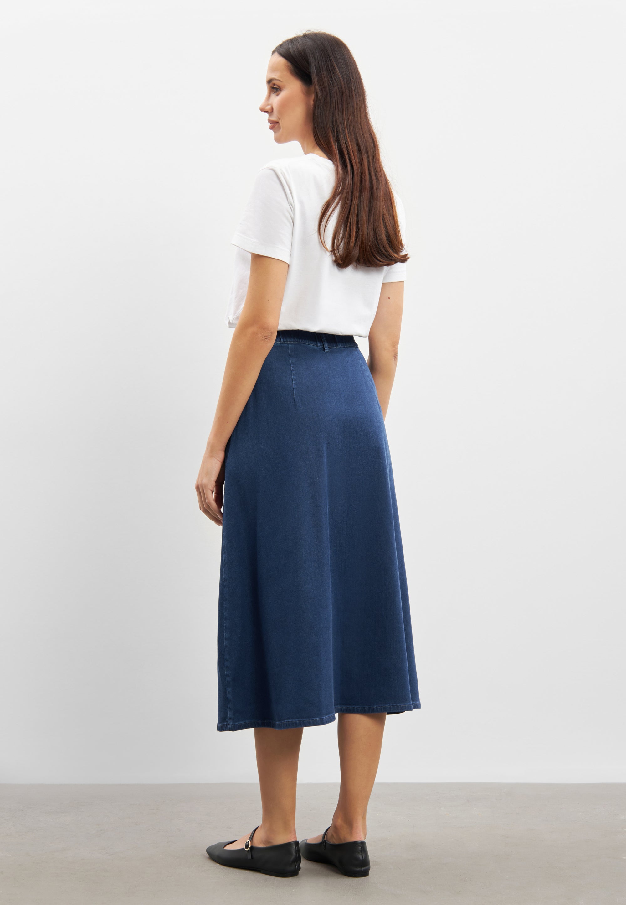 LAURIE  Asta Skirt - 80 cm Skirts 44506 Medium Blue Denim