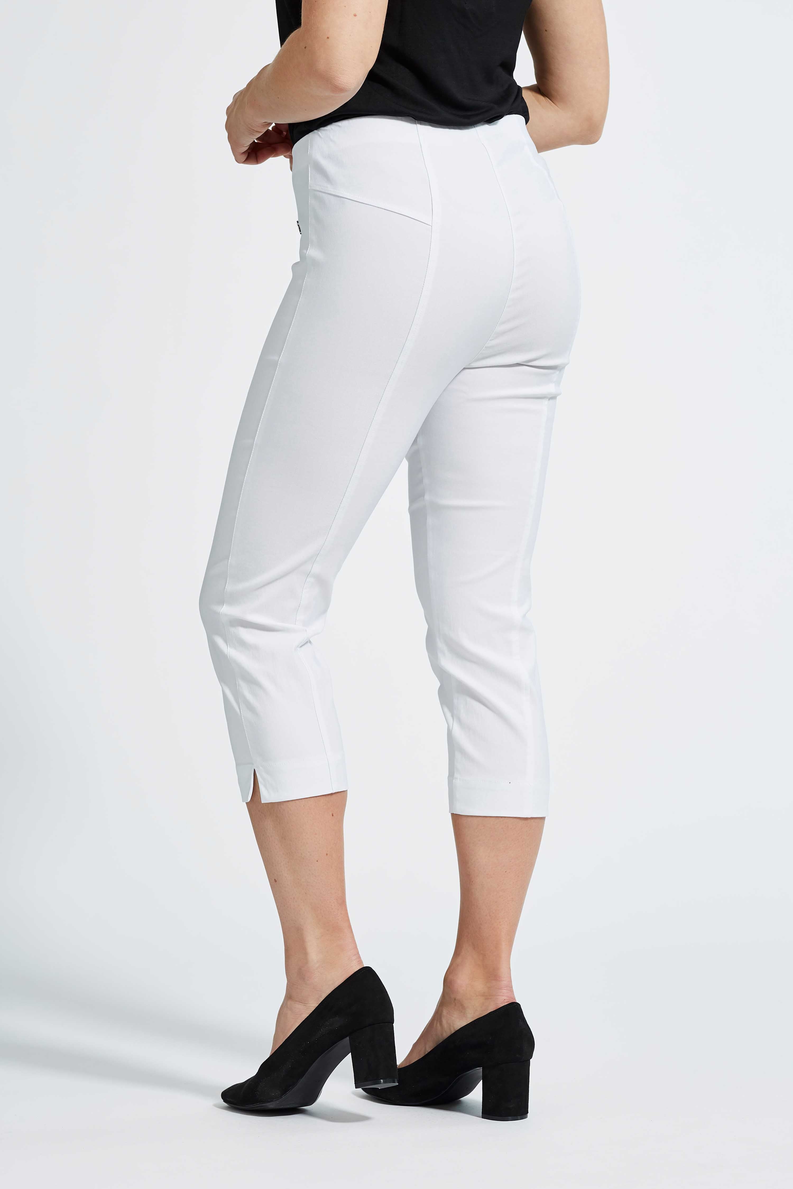 LAURIE Aubrey Slim Capri Byxor Slim 10970 White