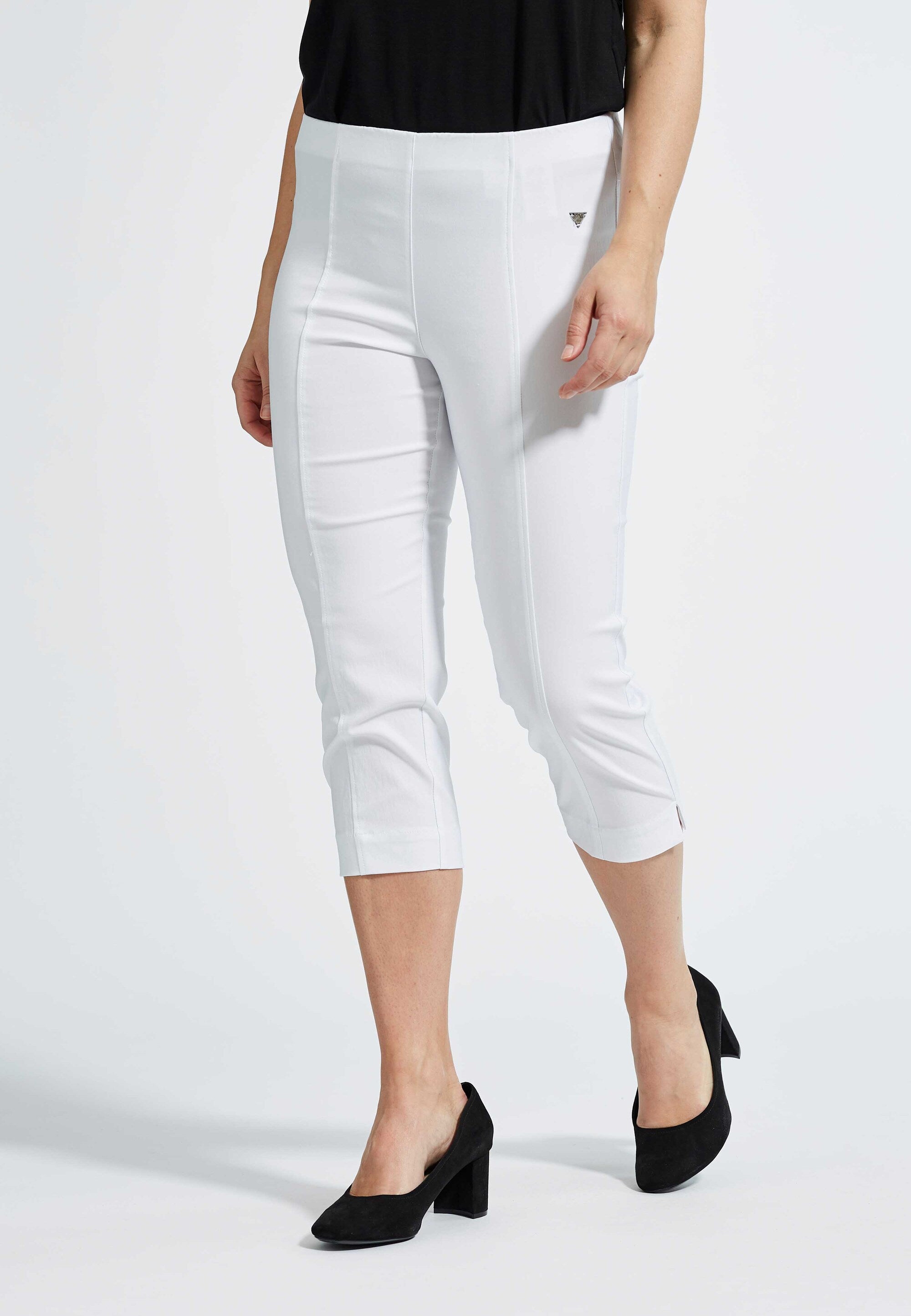 LAURIE Aubrey Slim Capri Byxor Slim 10970 White