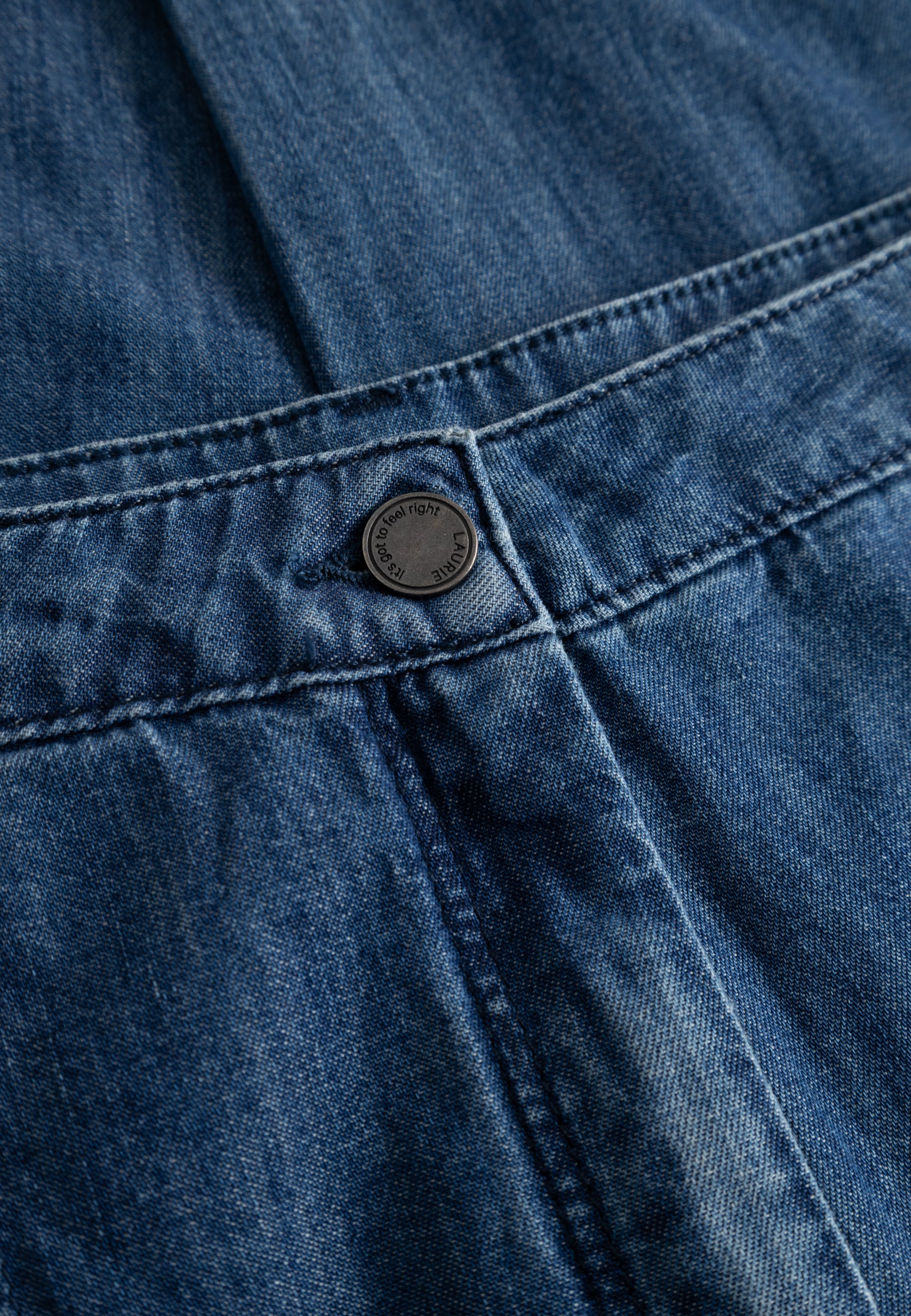 LAURIE Camille Elastic Straight Cropped Straight 49601 Blue denim