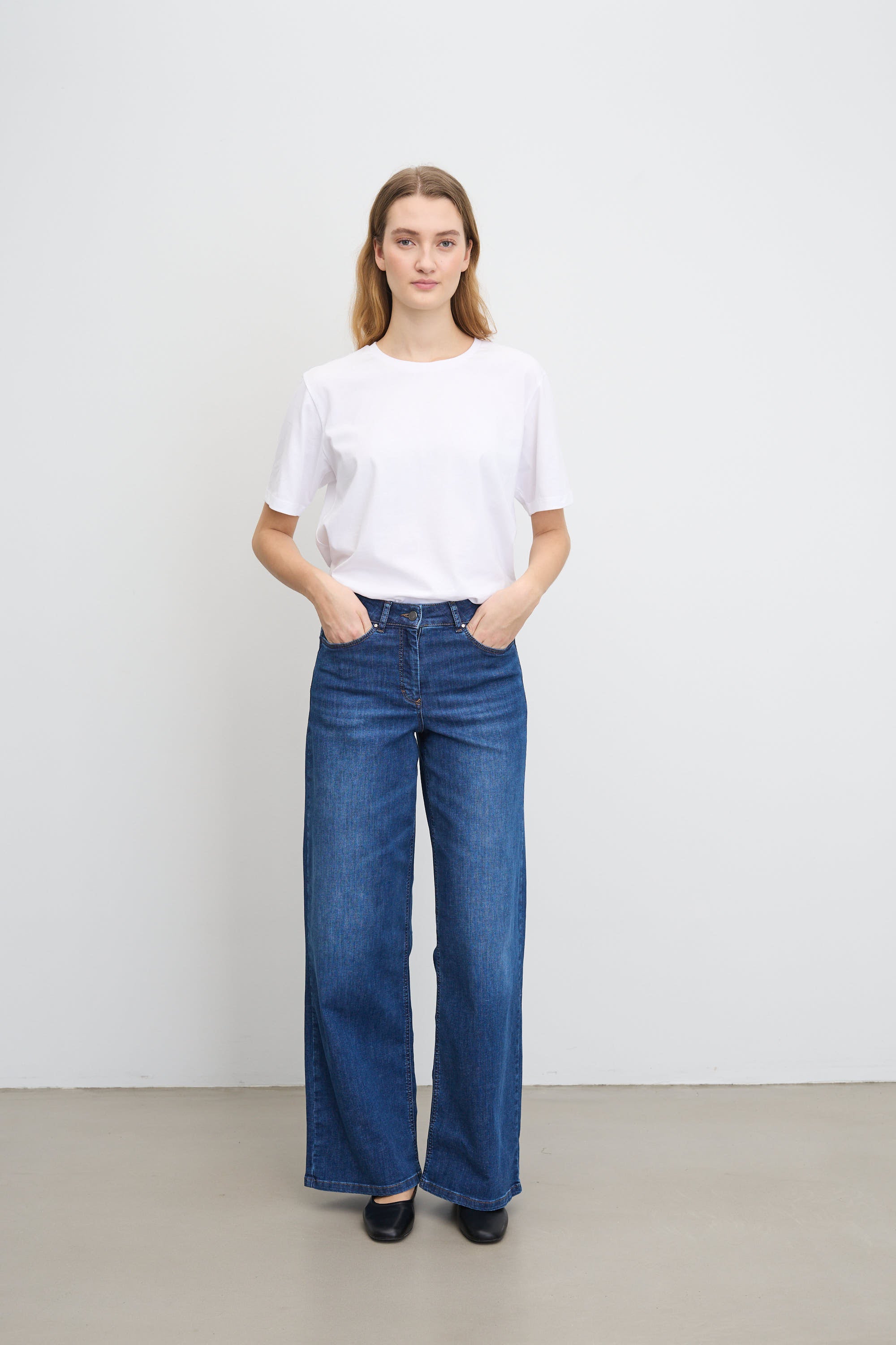 LAURIE Carol Loose - Long Length Loose 49399 Washed Blue Denim