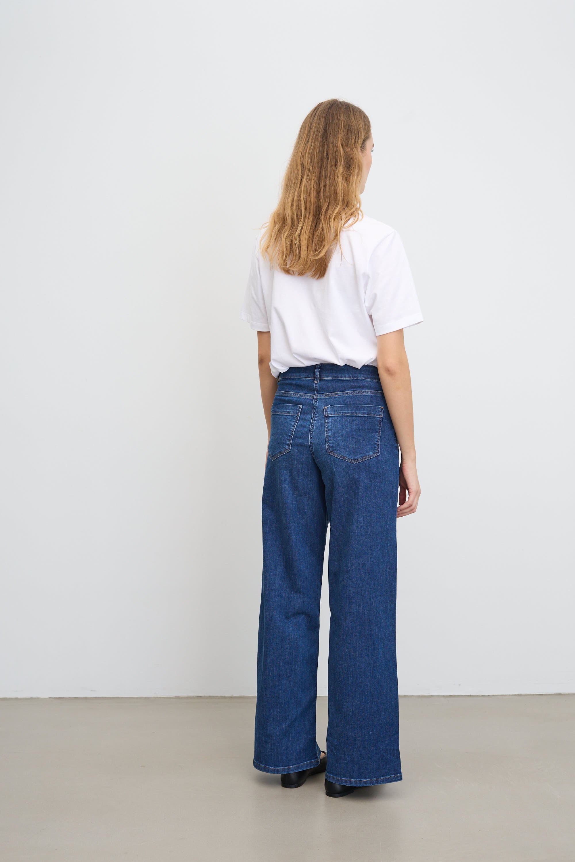 LAURIE Carol Loose - Long Length Trousers LOOSE 49399 Washed Blue Denim