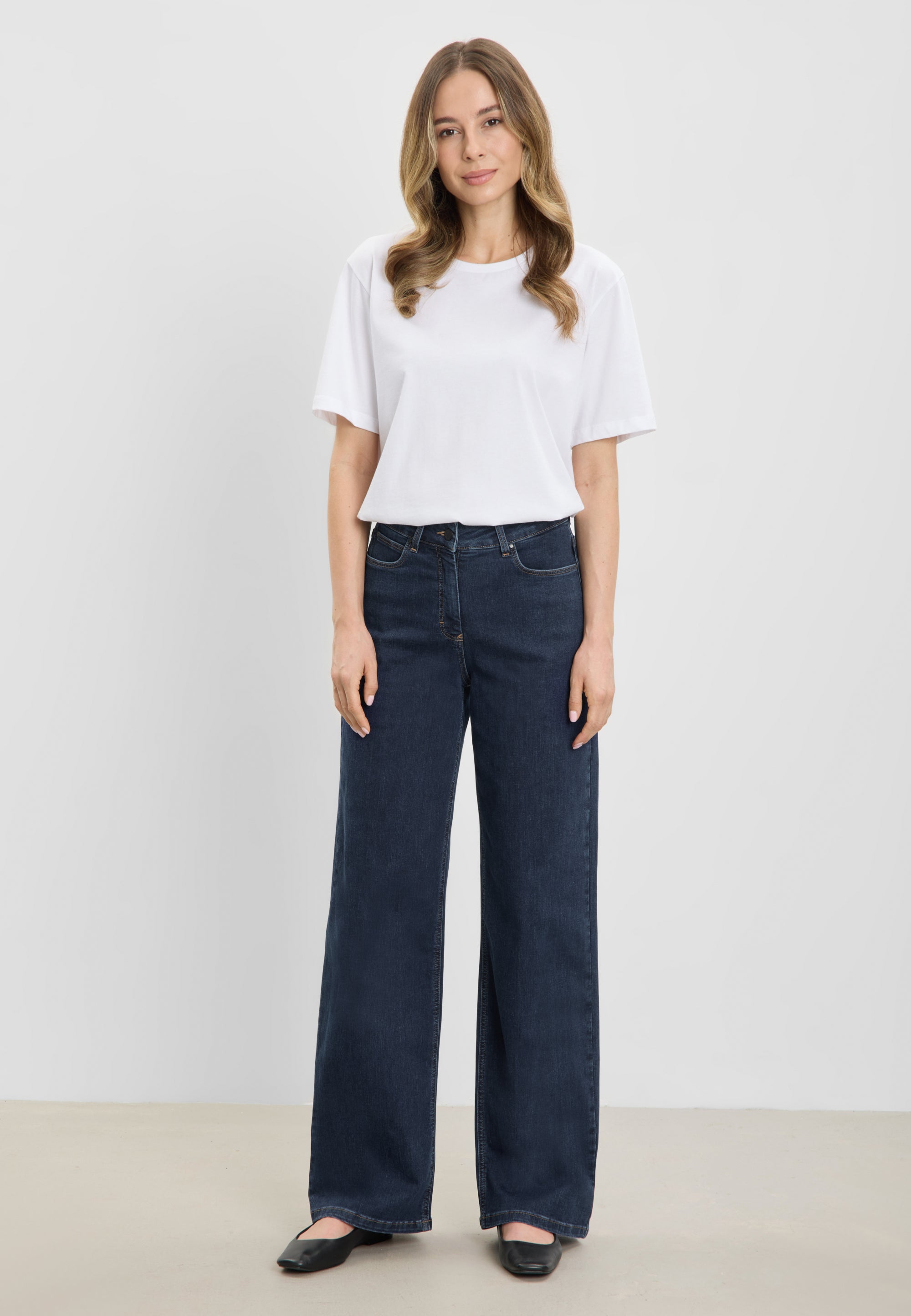 LAURIE Carol Loose - Medium Length Loose 40513 Dark Blue Denim