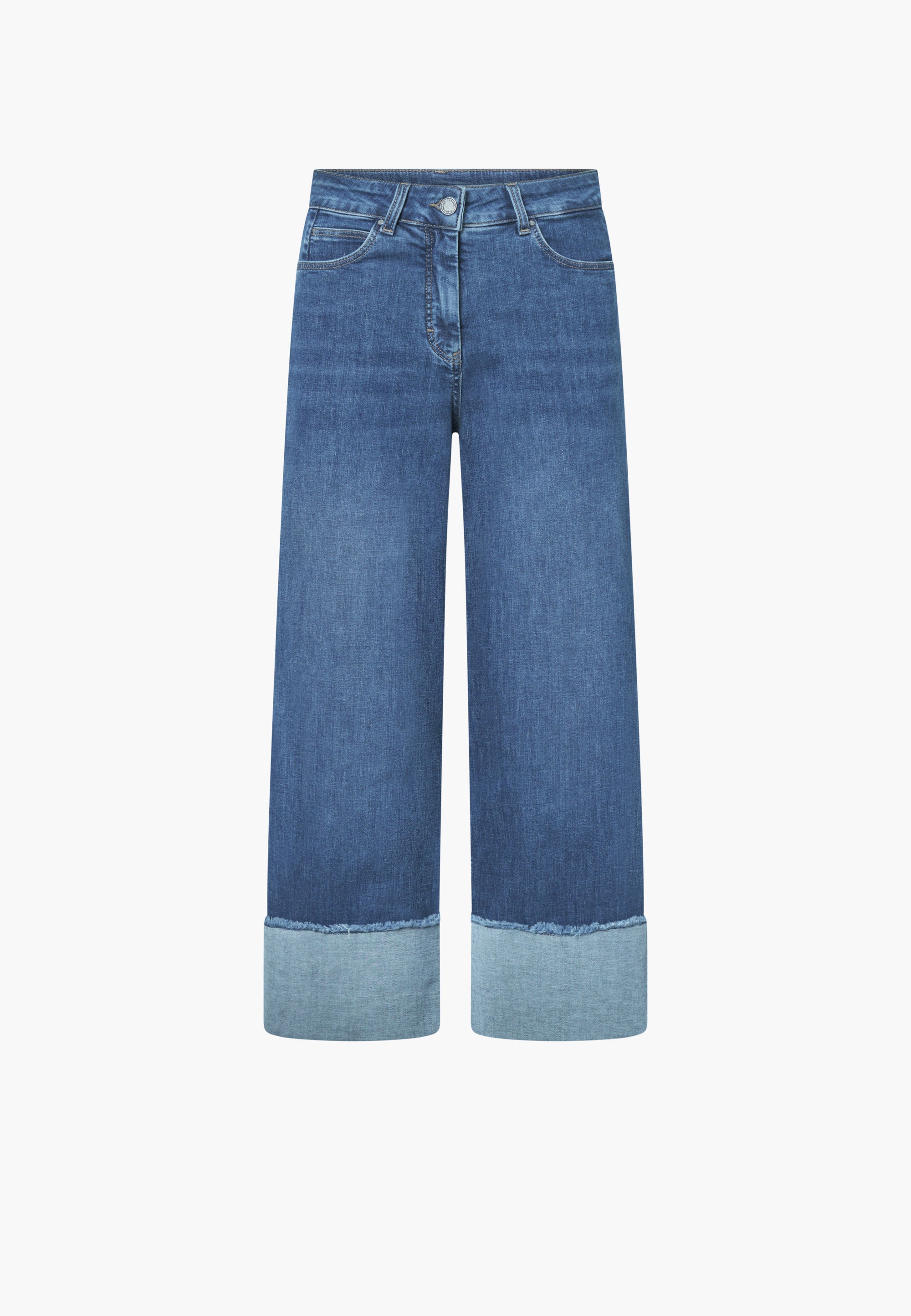 LAURIE Carol Turn-up Loose Crop Loose 49399 Washed Blue Denim
