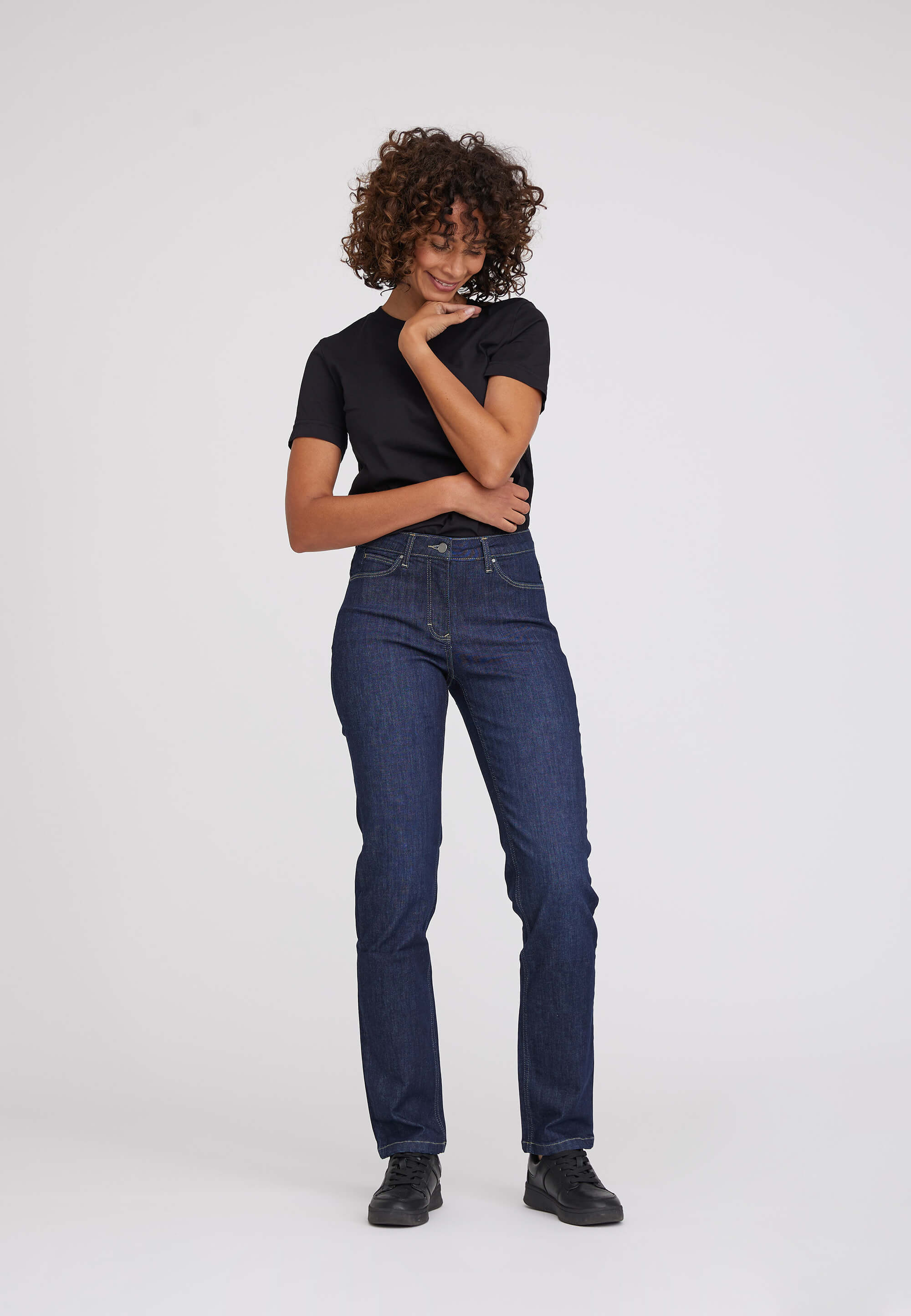 LAURIE Charlotte Regular - Medium Length Regular 49499 Washed Dark Blue Denim