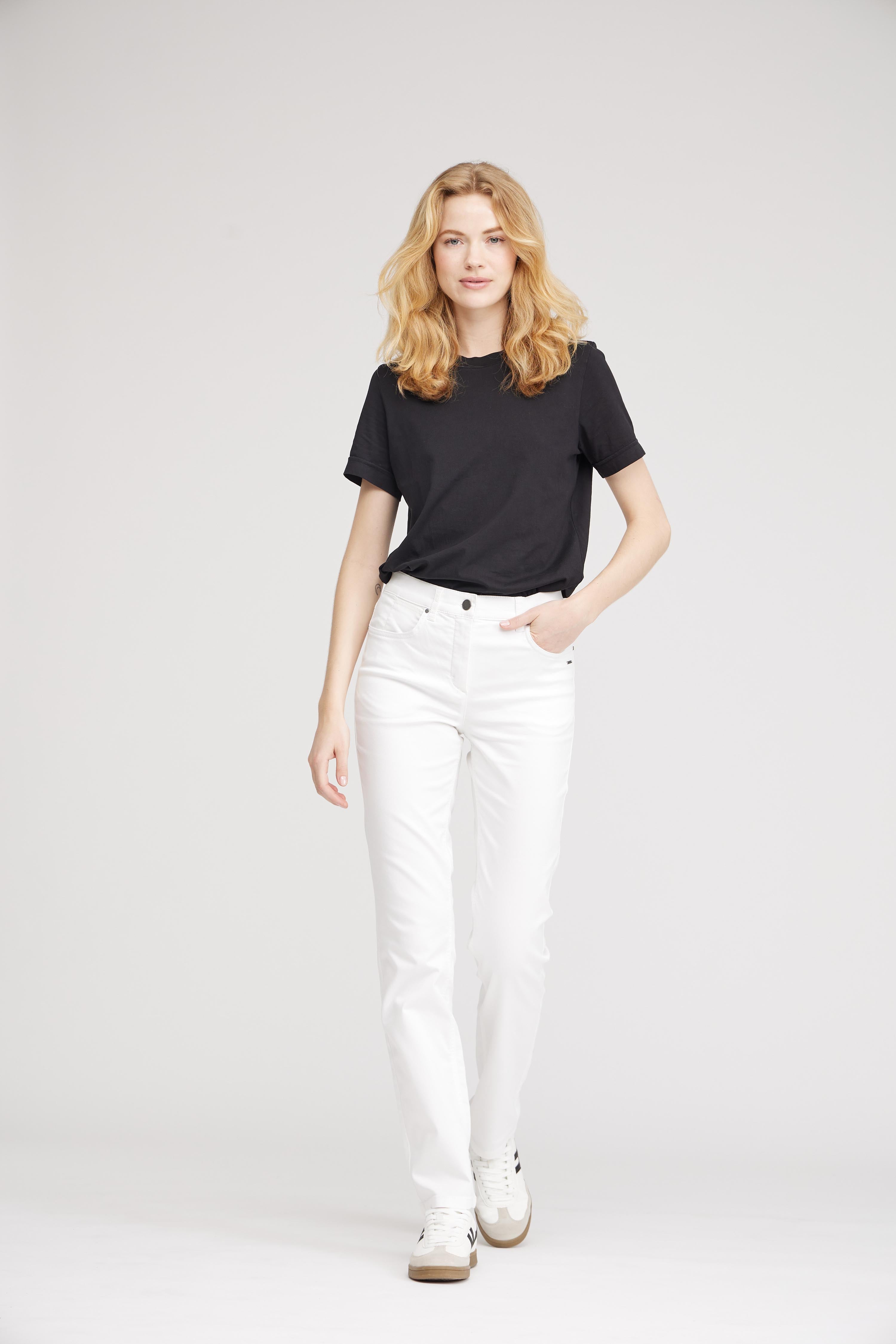 LAURIE Charlotte Regular - Medium Length Trousers REGULAR 10100 White