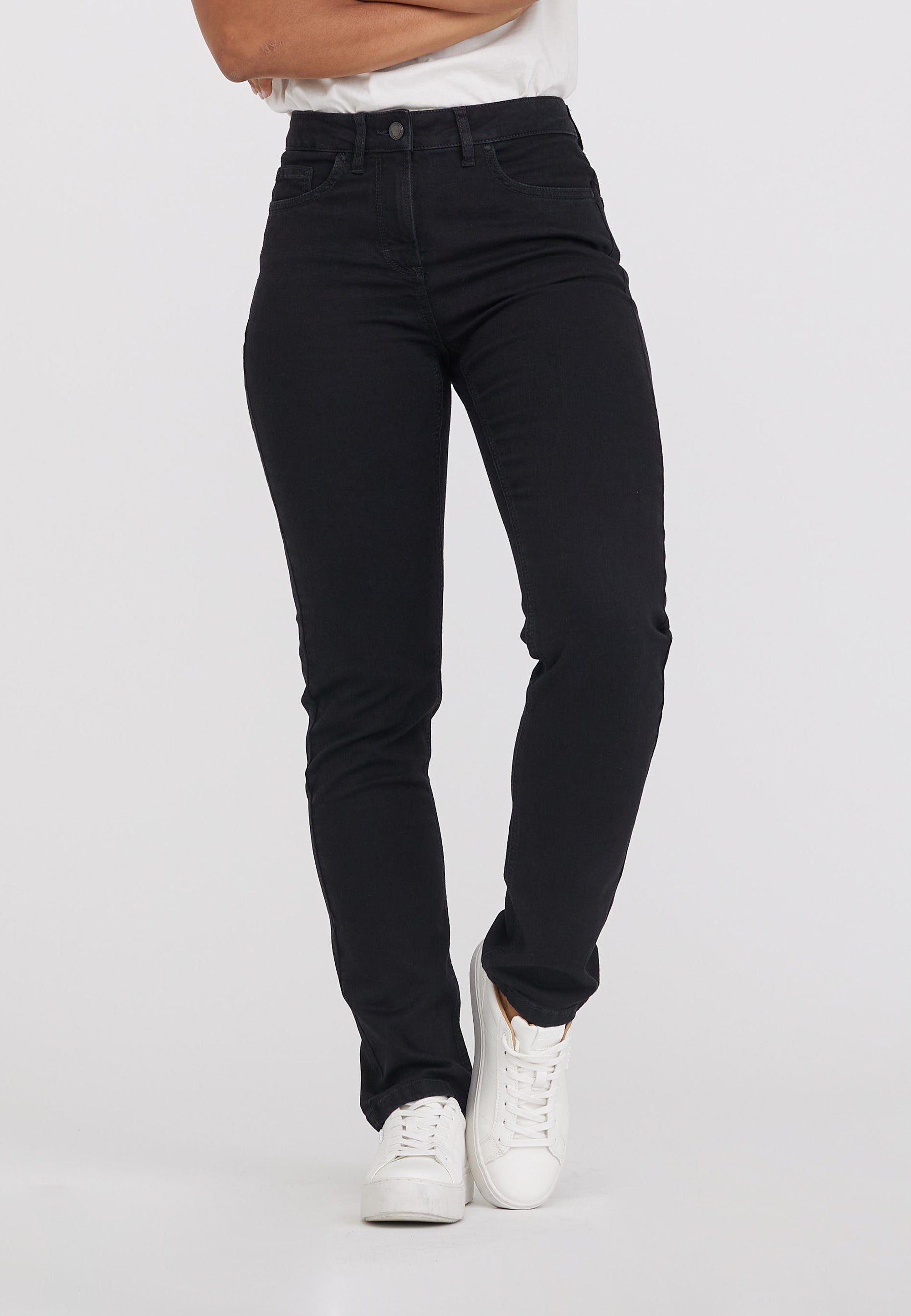 LAURIE  Charlotte Regular - Medium Length - Ecolabel Regular 99520 Washed Black Denim