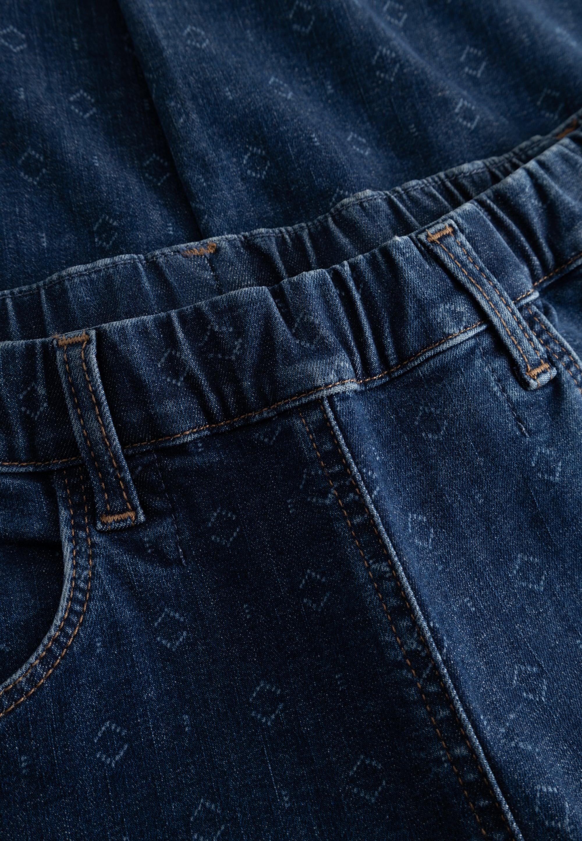 LAURIE Donna Loose - Cropped Loose 49396 Blue sashiko