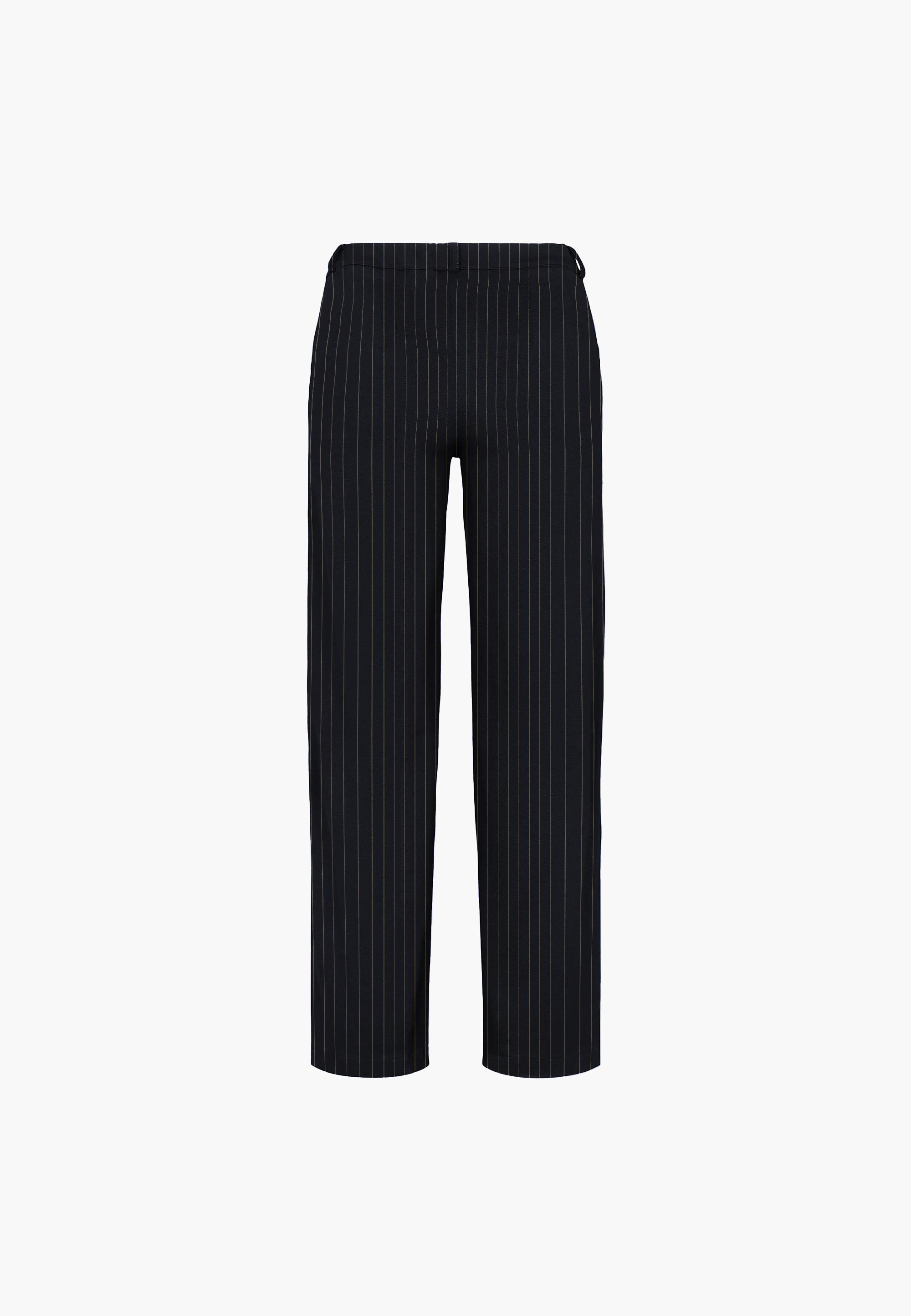 LAURIE  Donna Loose Jersey - Medium Length Trousers LOOSE 99027 Black Stripe Brushed