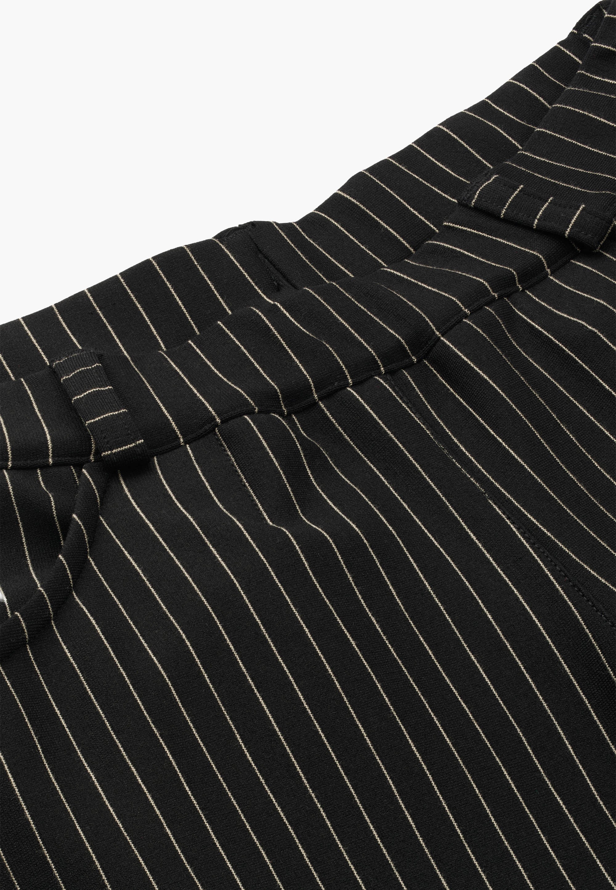 LAURIE  Donna Loose Jersey - Short Length Trousers LOOSE 99027 Black Stripe Brushed