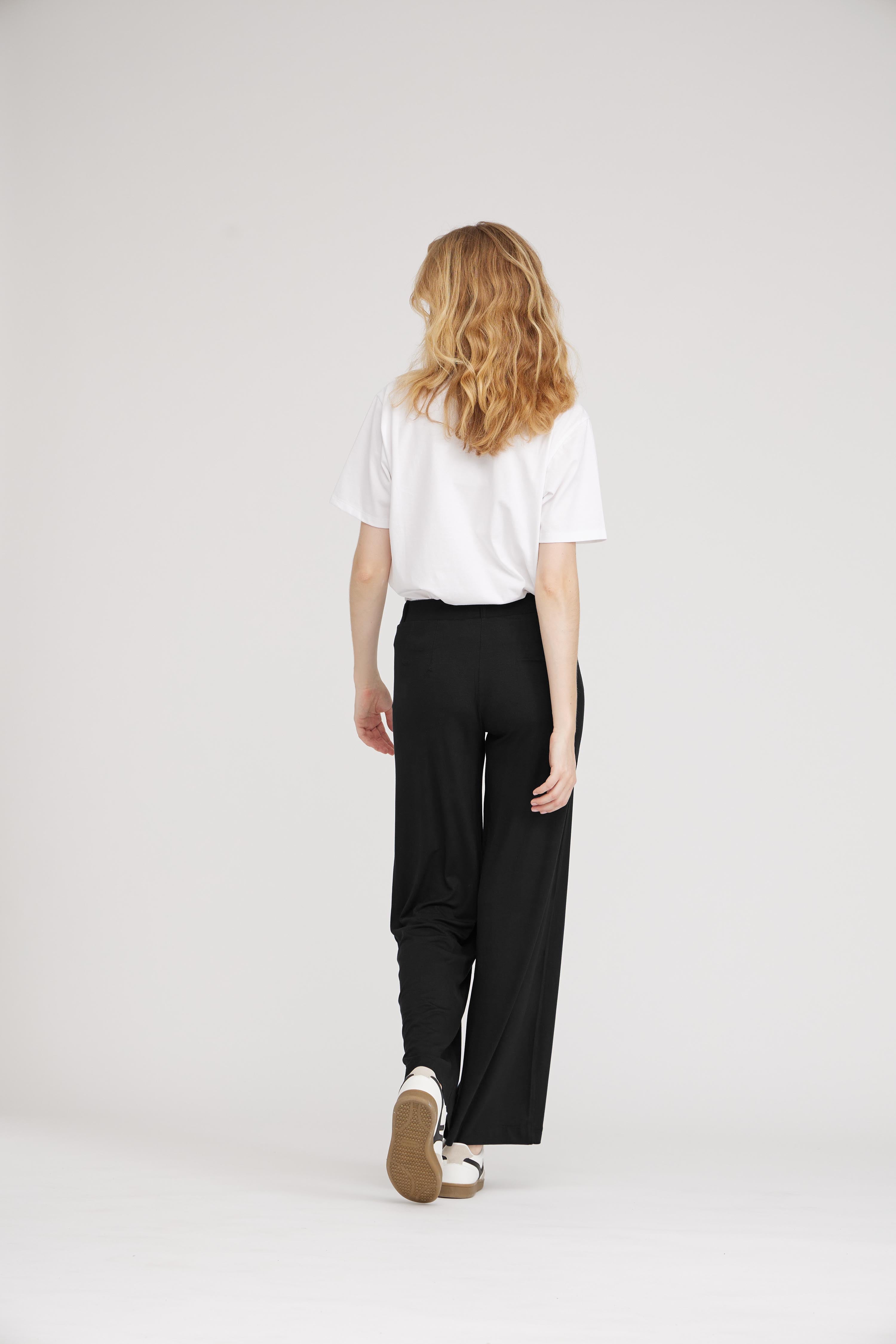 LAURIE Donna Loose Jersey - Short Length Trousers LOOSE 99104 Black
