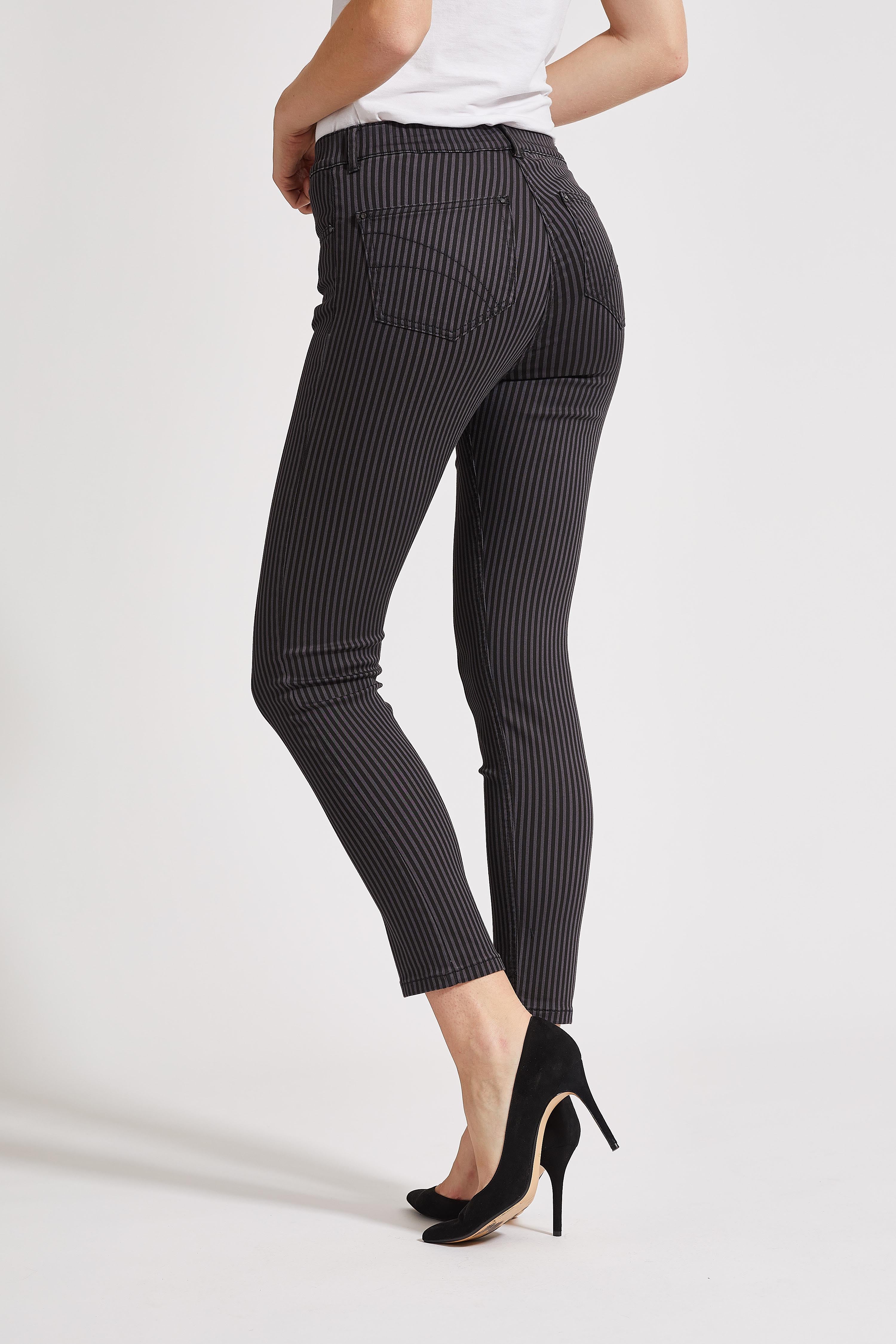 LAURIE Faith Stri Slim - Short Length Slim 97203 Anthracite Stripe