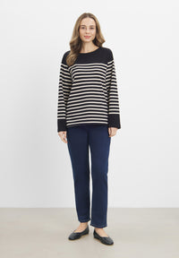LAURIE Gabrielle Breton Shirt LS Sweatshirts 99913 Black Birch Stripe