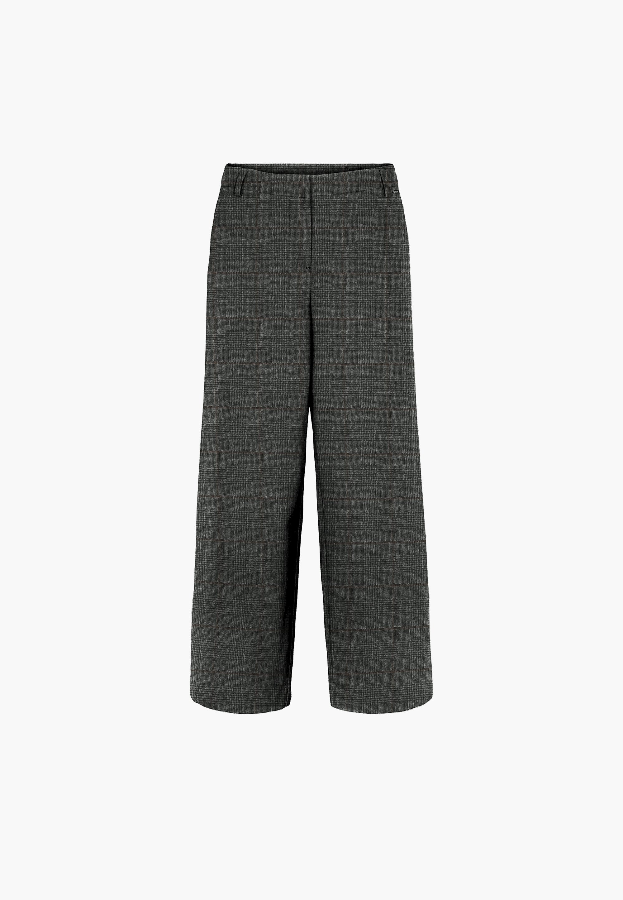 LAURIE  June Loose - Medium Length Trousers LOOSE 97301 Anthracite Tartan Check