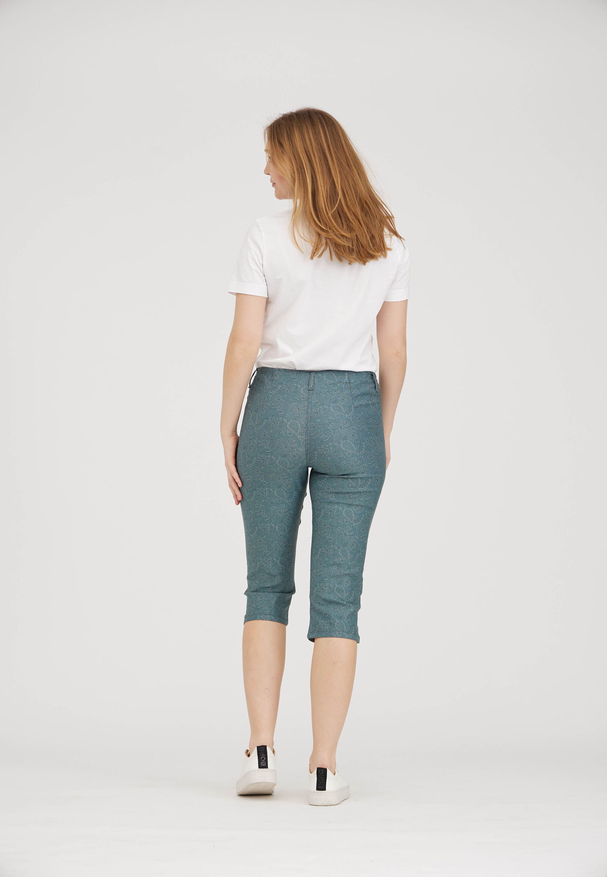 LAURIE Kelly Capri Short Length Regular 51015 Emerald Green Print