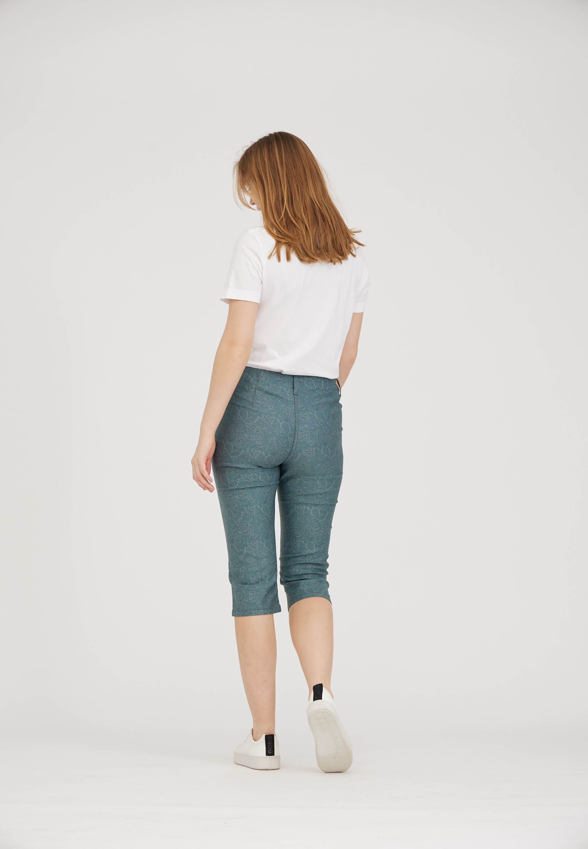 LAURIE Kelly Capri Short Length Regular 51015 Emerald Green Print
