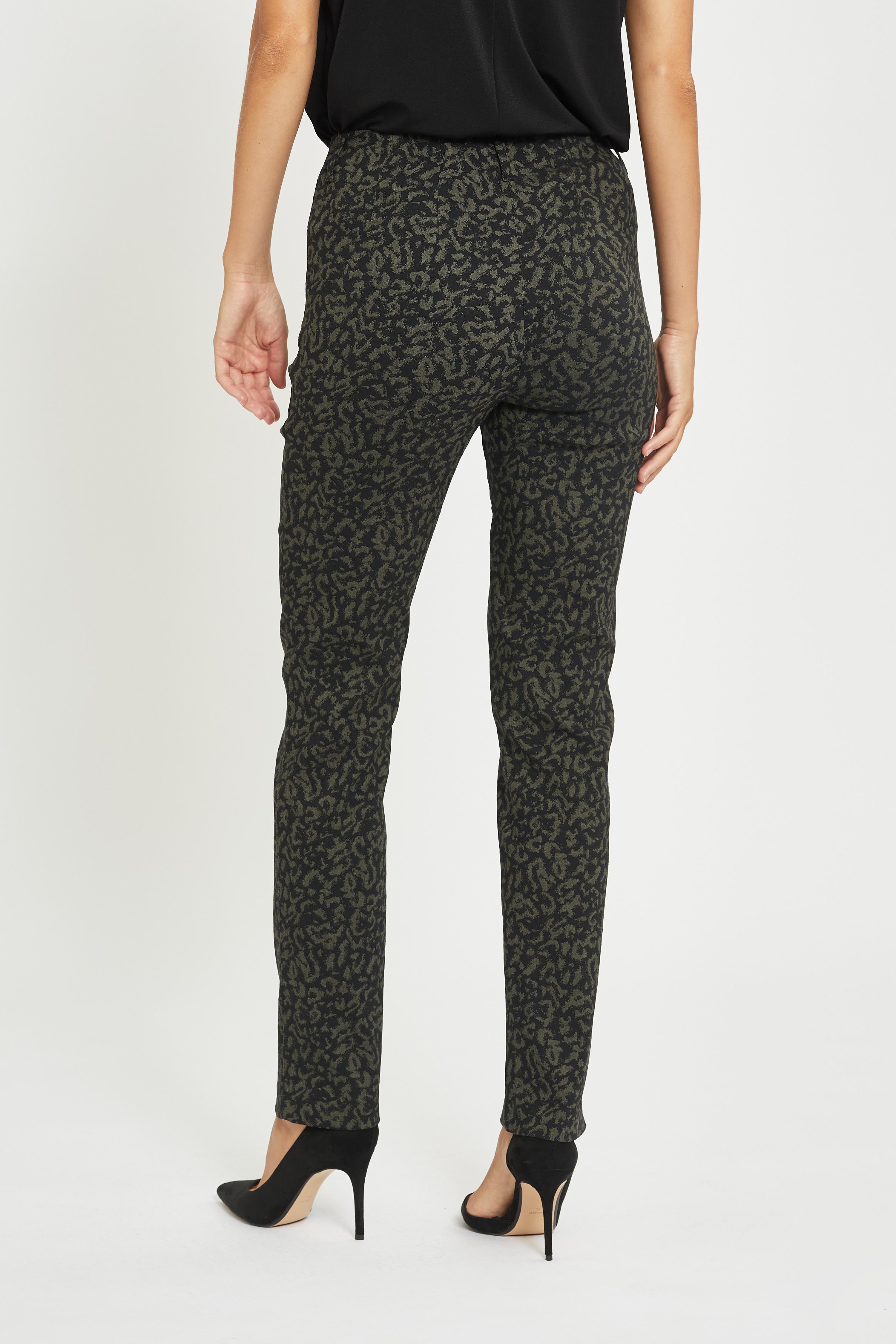 LAURIE Kelly Regular - Medium Length Regular 55705 Burnt Olive Jacquard