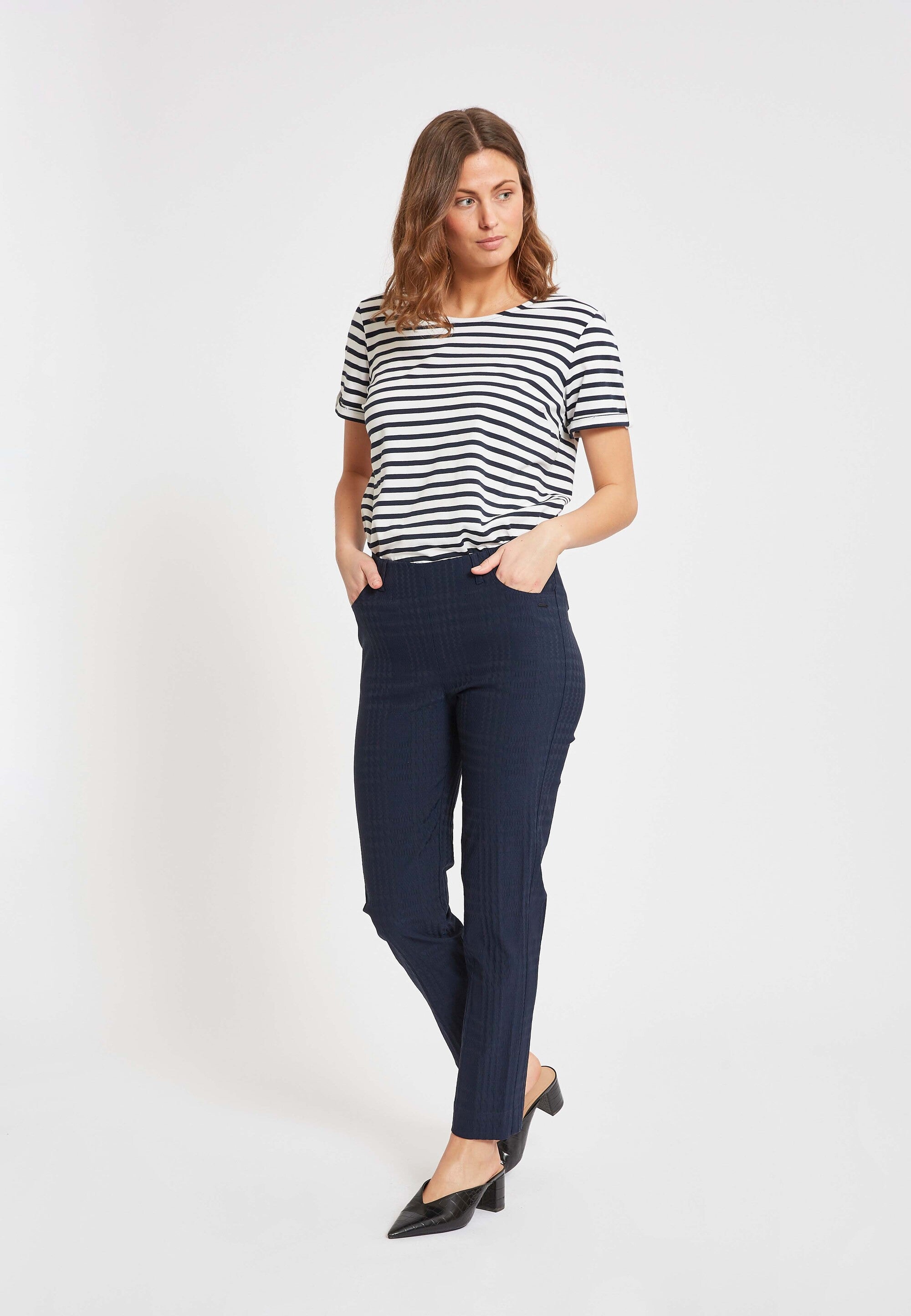 LAURIE Kelly Regular - Short Length Regular 49703 Navy Check