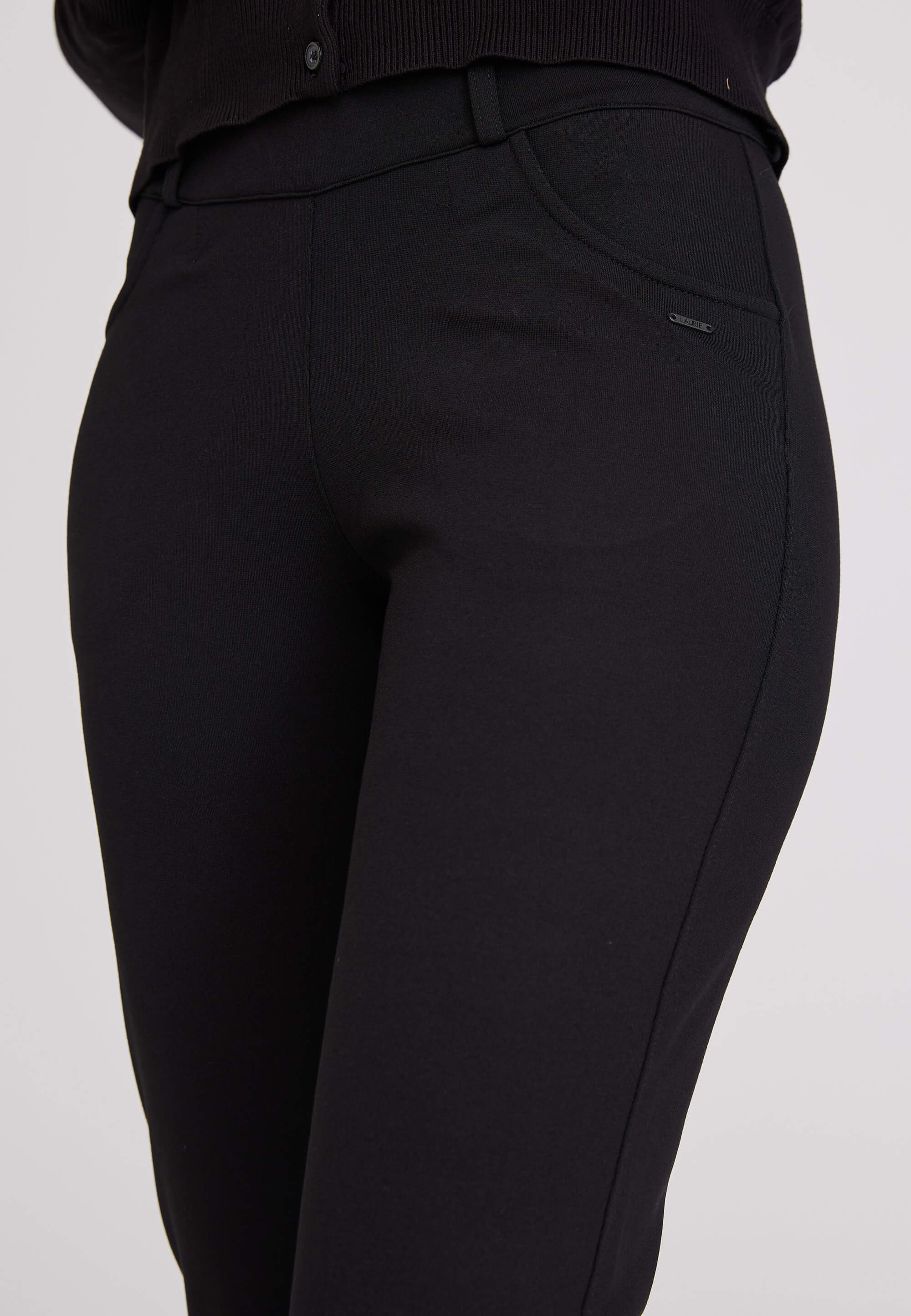 LAURIE  Kelly Regular Jersey - Medium Length Regular 99143 Black brushed