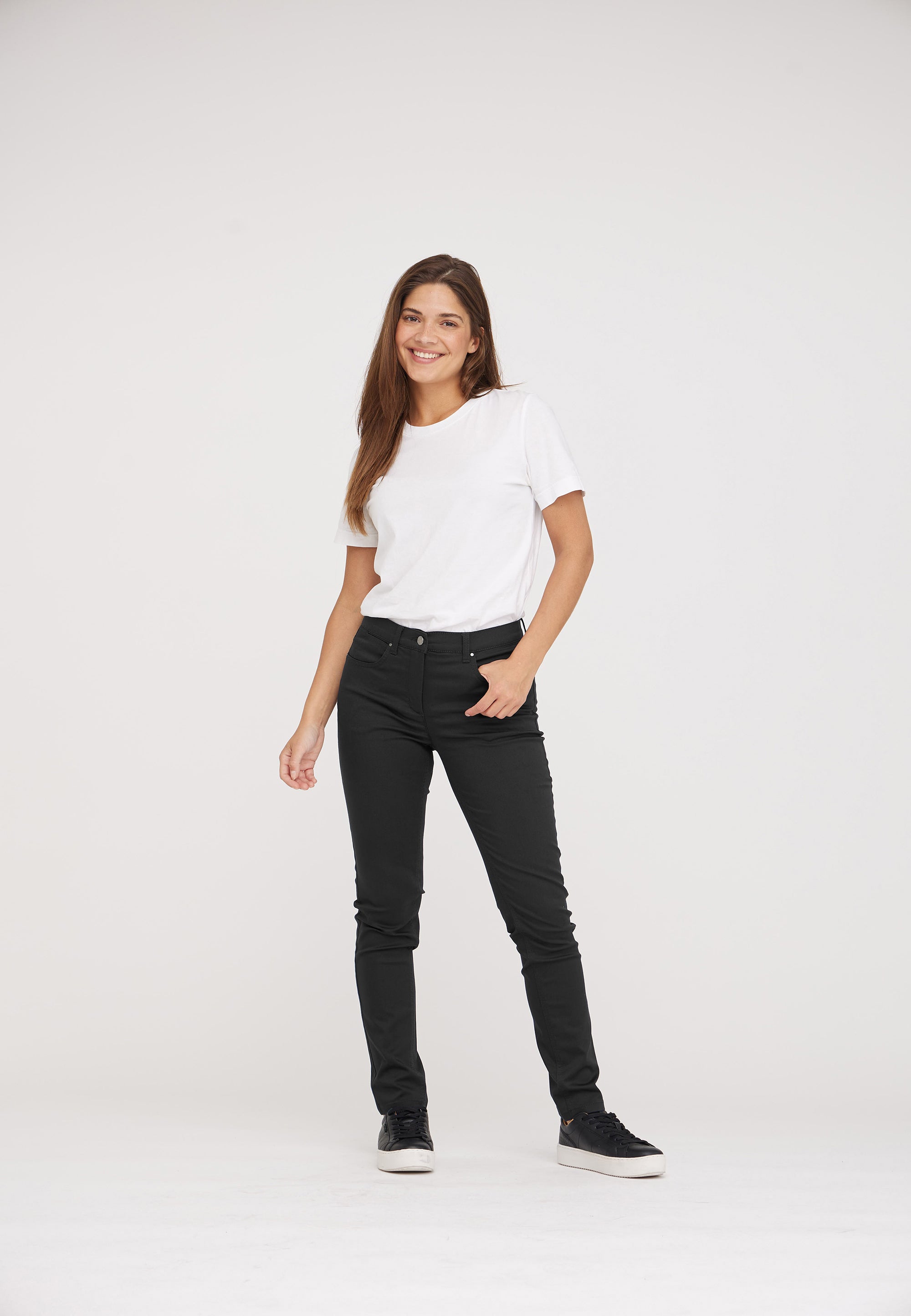 LAURIE  Laura Slim - Short Length Trousers SLIM 99000 Black