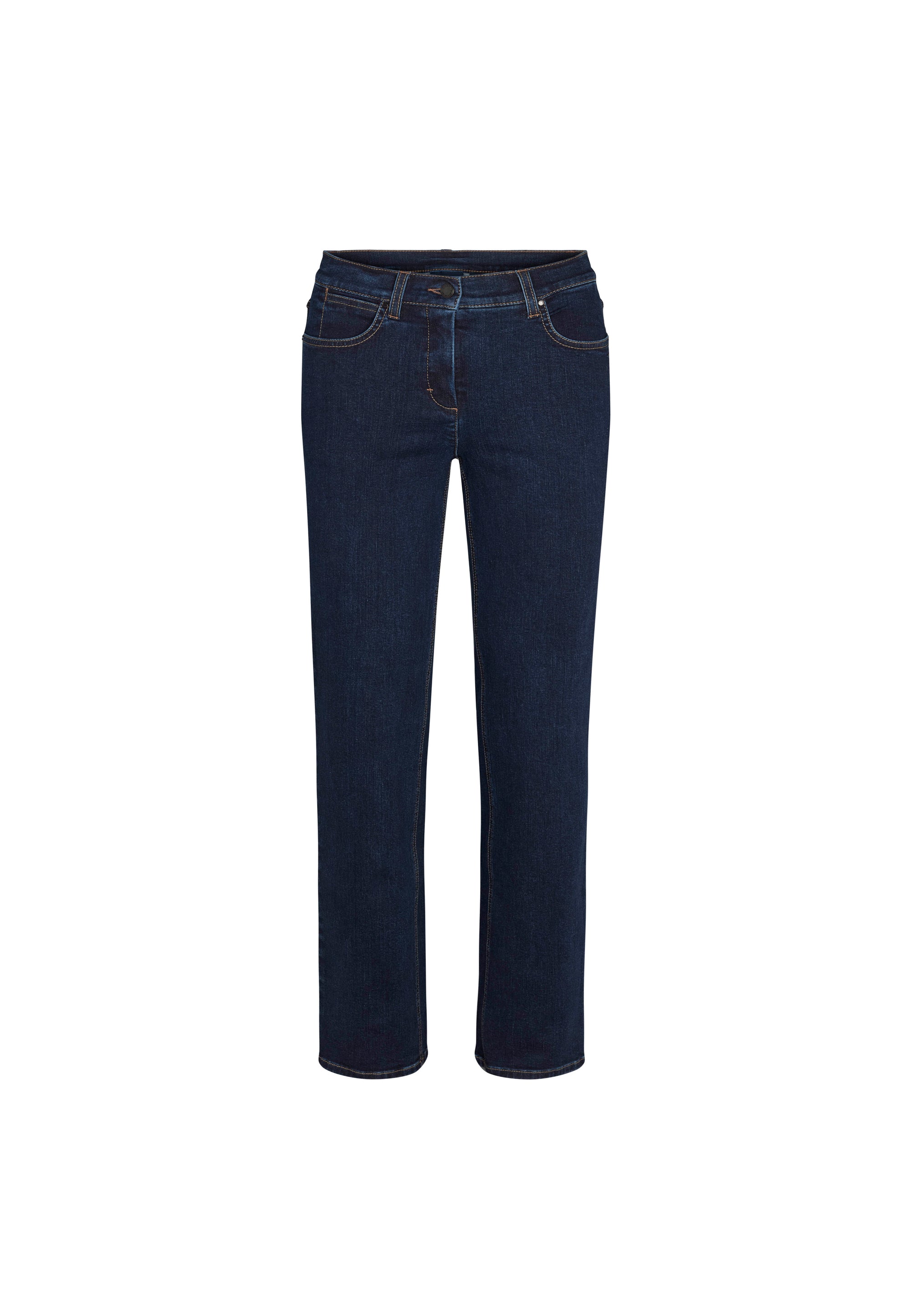 LAURIE  Marple Straight - Medium Length Trousers STRAIGHT 40513 Dark Blue Denim