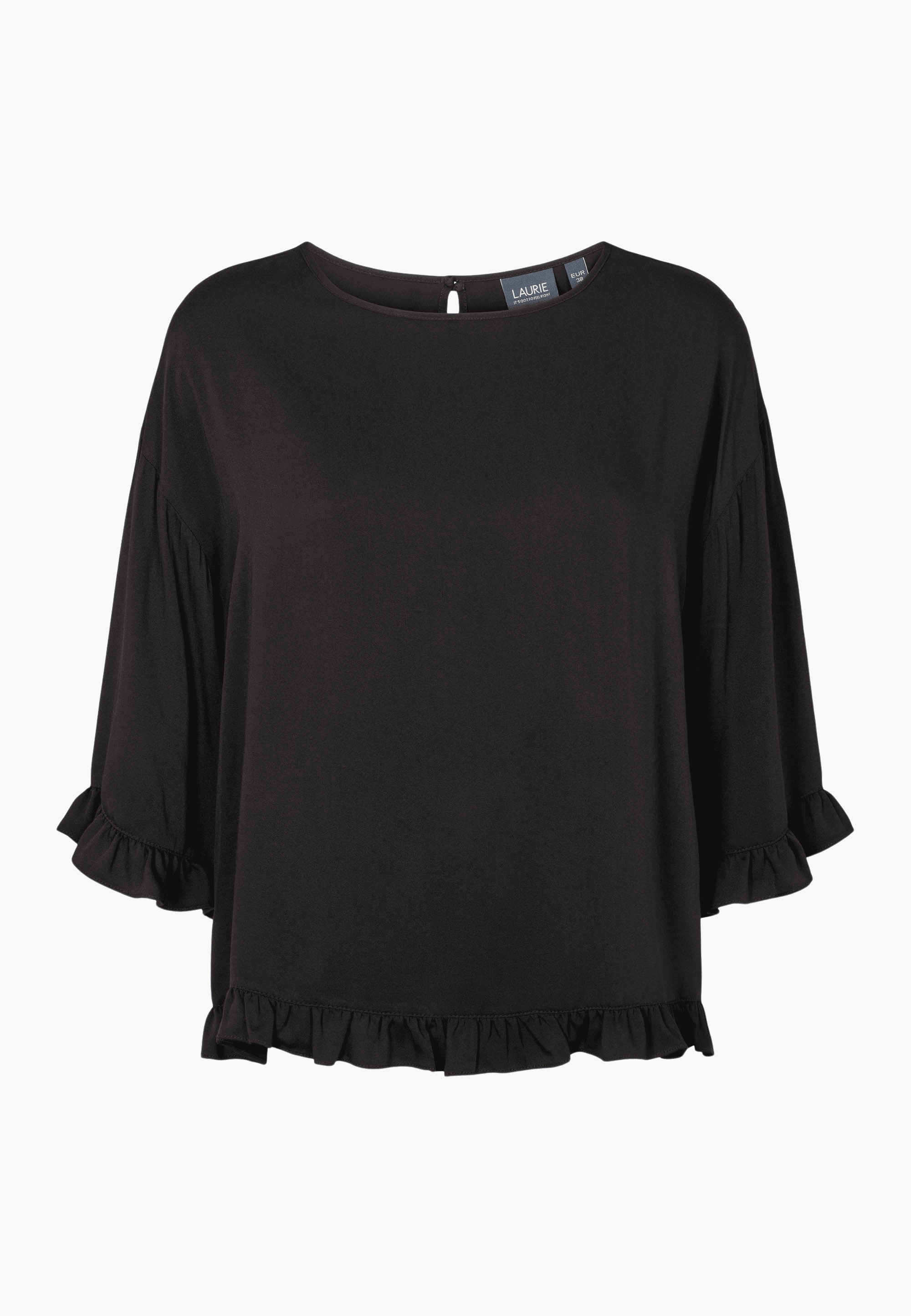 LAURIE Nova Blouse SS Relaxed 99000 Black