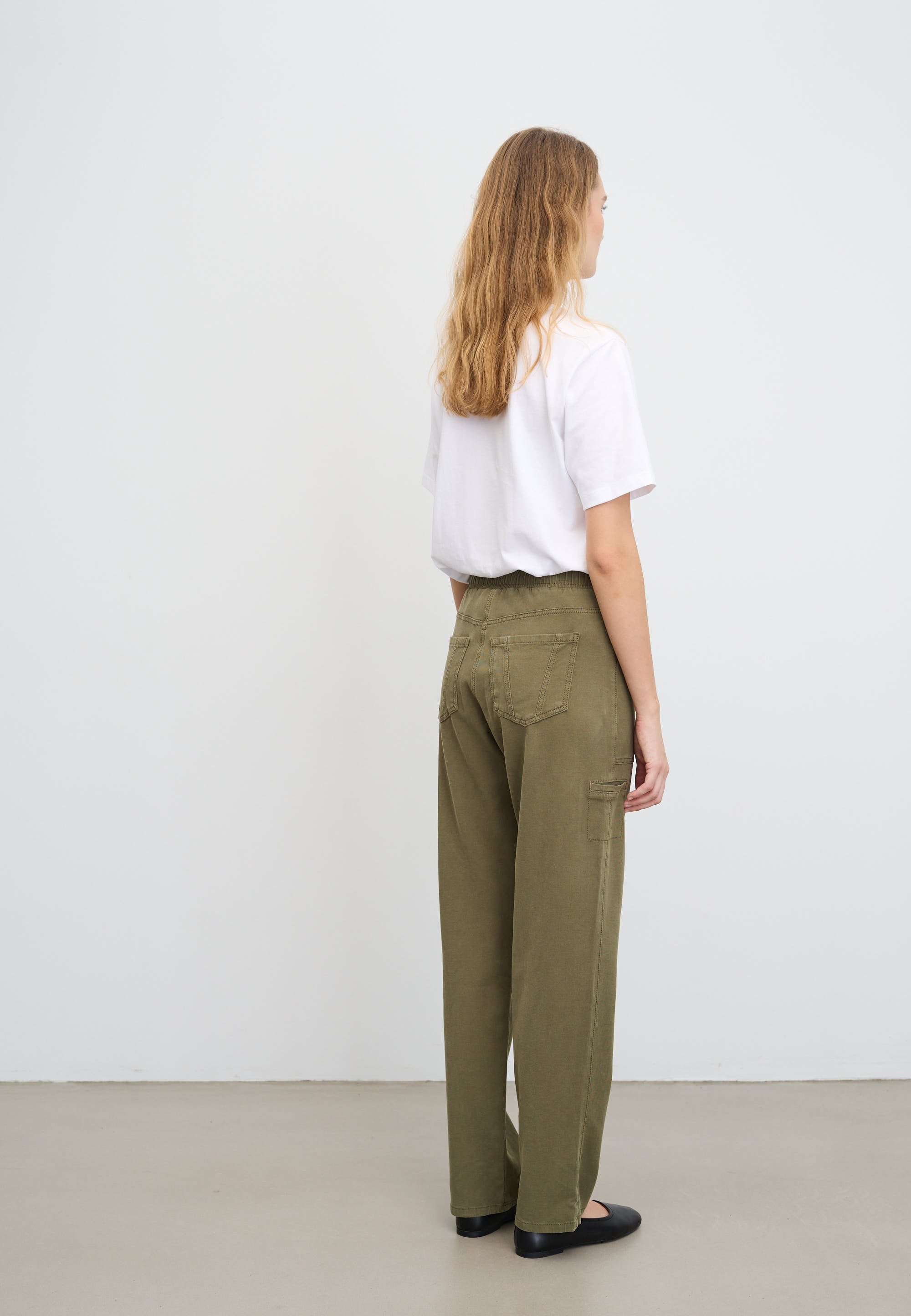 LAURIE Ofelia Cargo Relaxed - Medium Length Relaxed 55000 Dried Olive