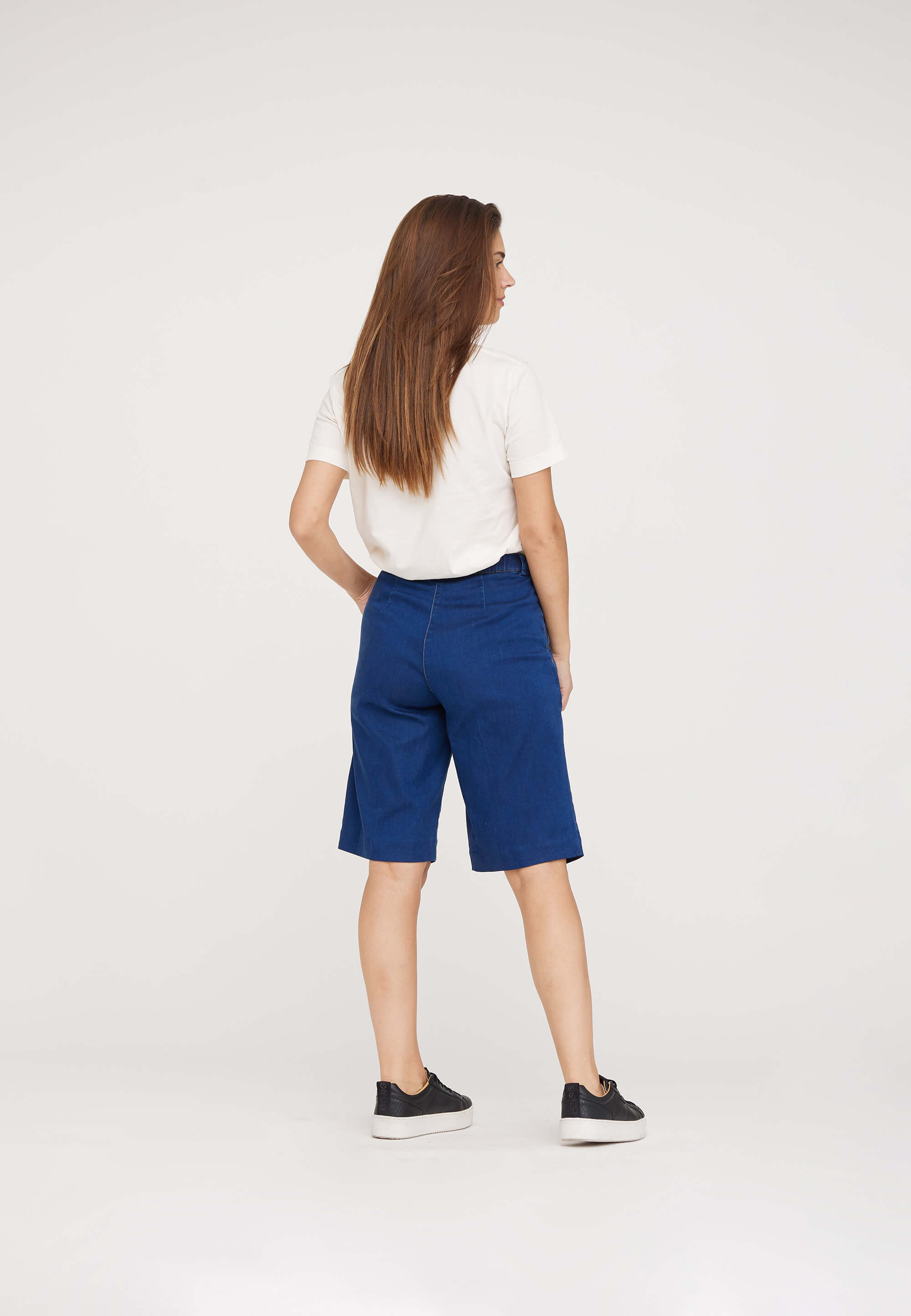 LAURIE Phoebe Loose Shorts Trousers LOOSE 44506 Medium Blue Denim