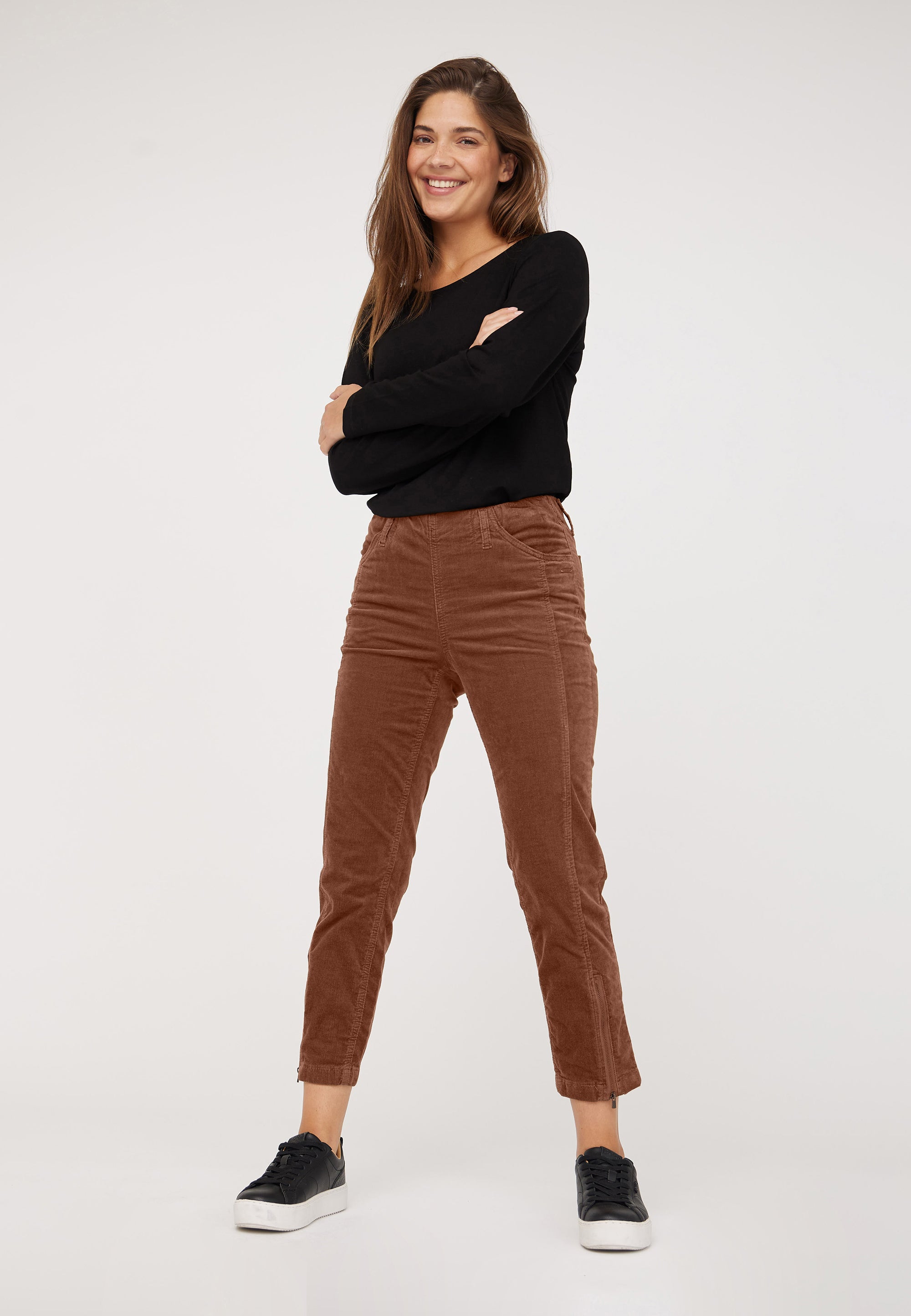LAURIE Piper Regular Sammet Crop Regular 84100 Chocolate Chip