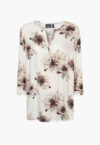 LAURIE Ritz Tunic - 3/4 Sleeves Relaxed 68013 Bloom Plum Print