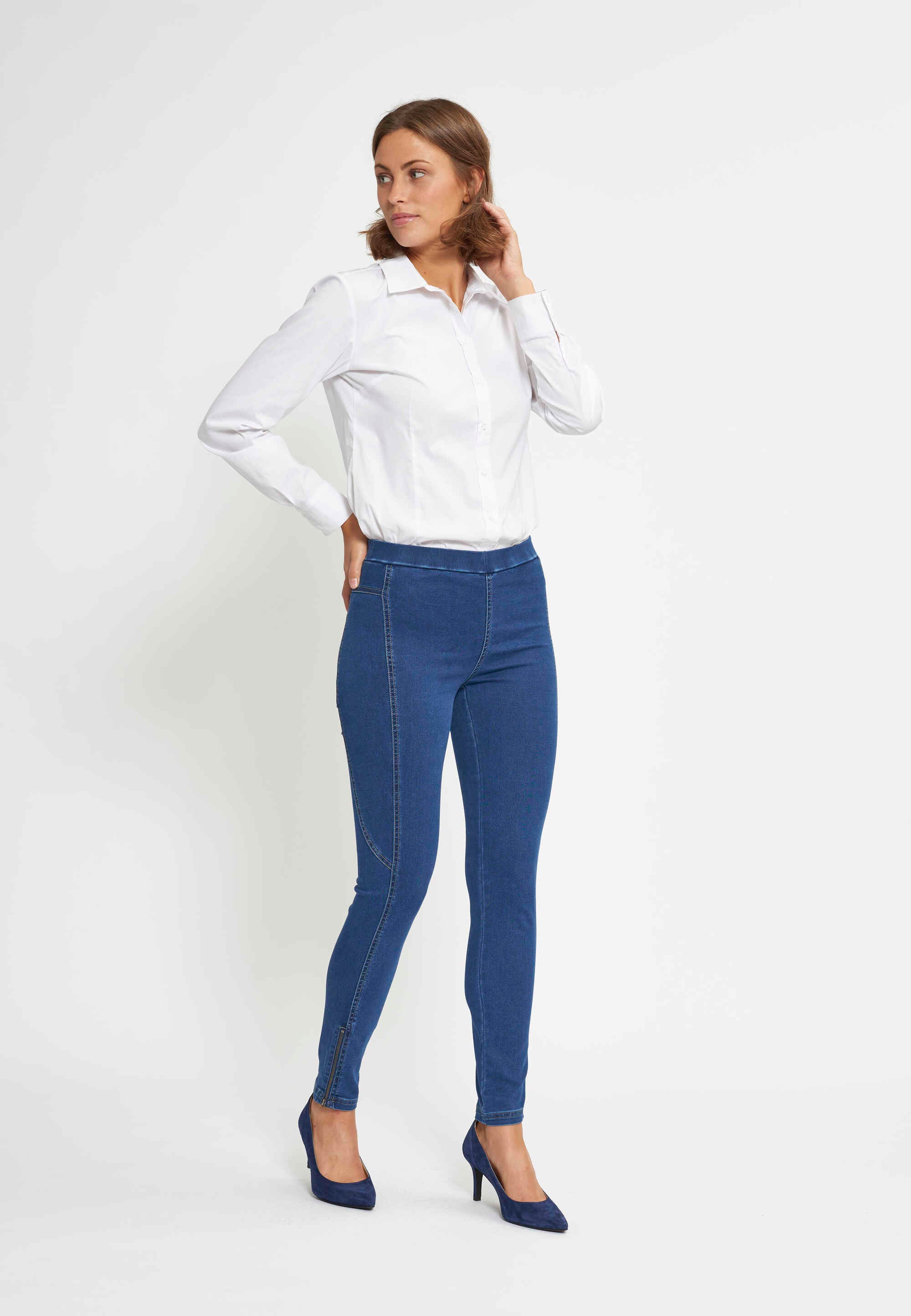 LAURIE Stella Skinny - Short Length Skinny 43515 Medium Blue Denim