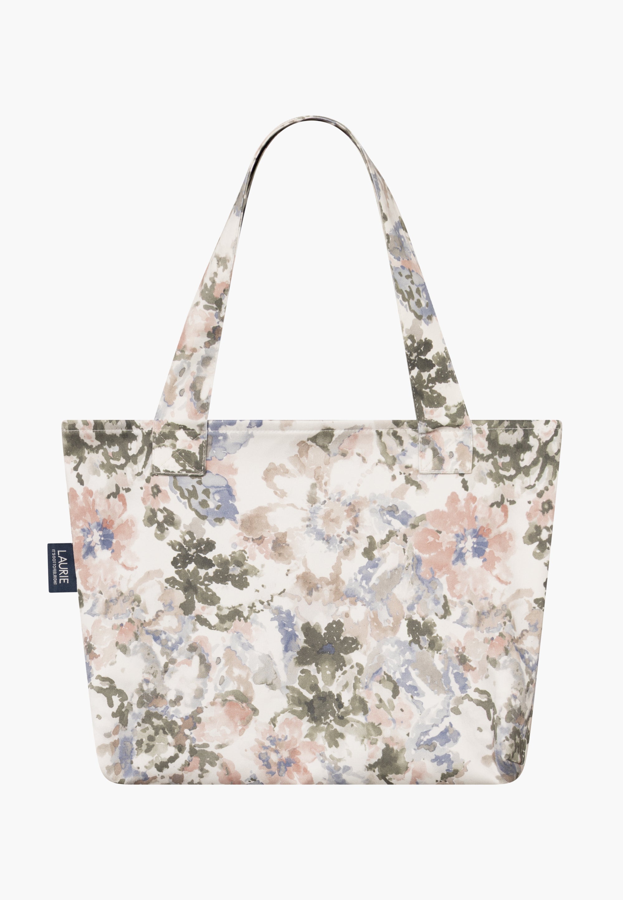 LAURIE Tote bag Accessories 55140 Khaki watercolour print